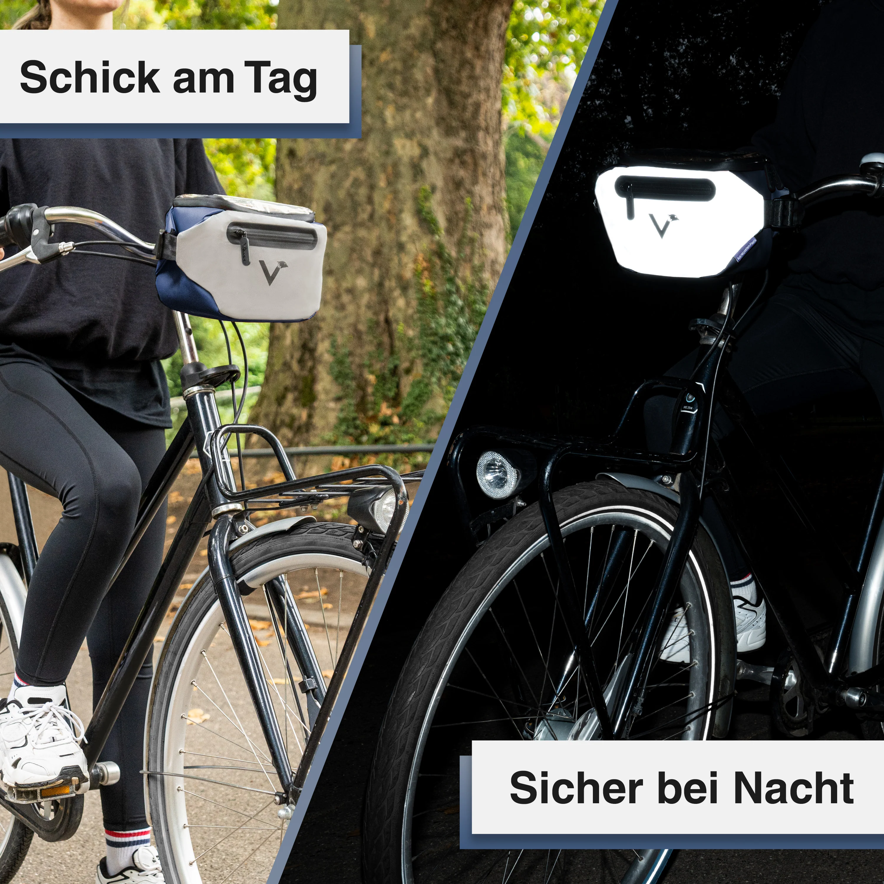 3in1 City Bag - Multifunktionale & reflektierende Lenkertasche - Image 28