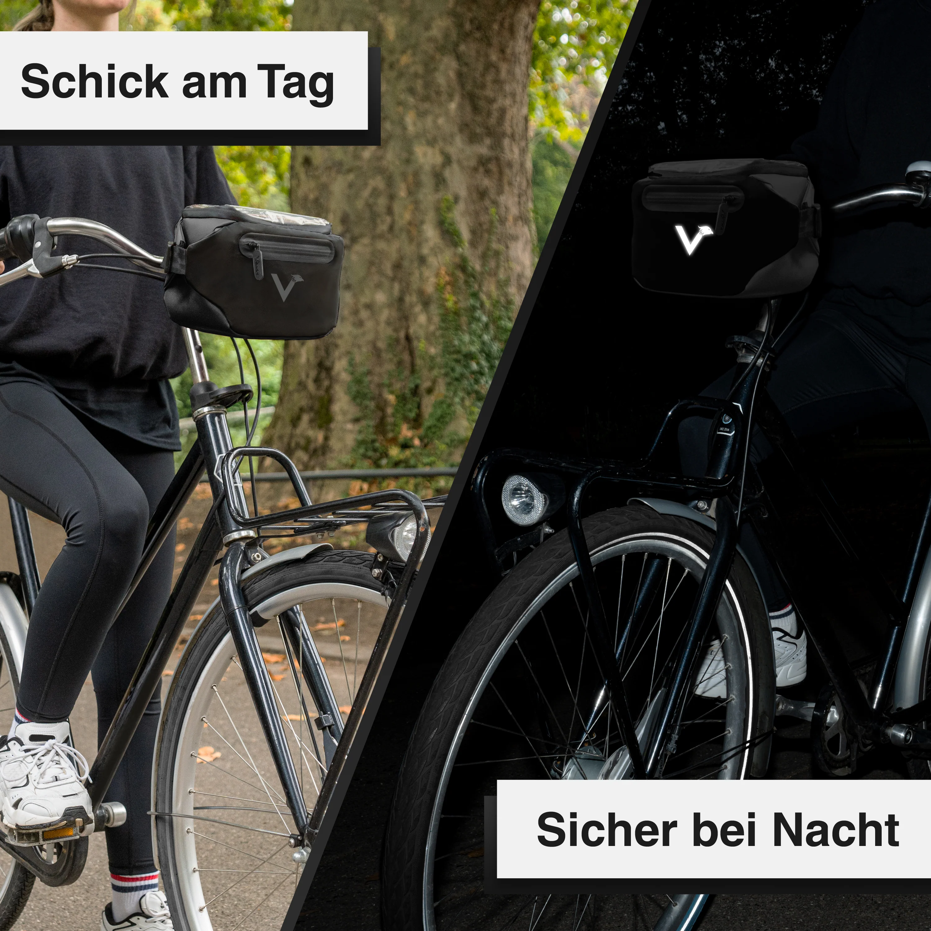 3in1 City Bag - Multifunktionale & reflektierende Lenkertasche - Image 34