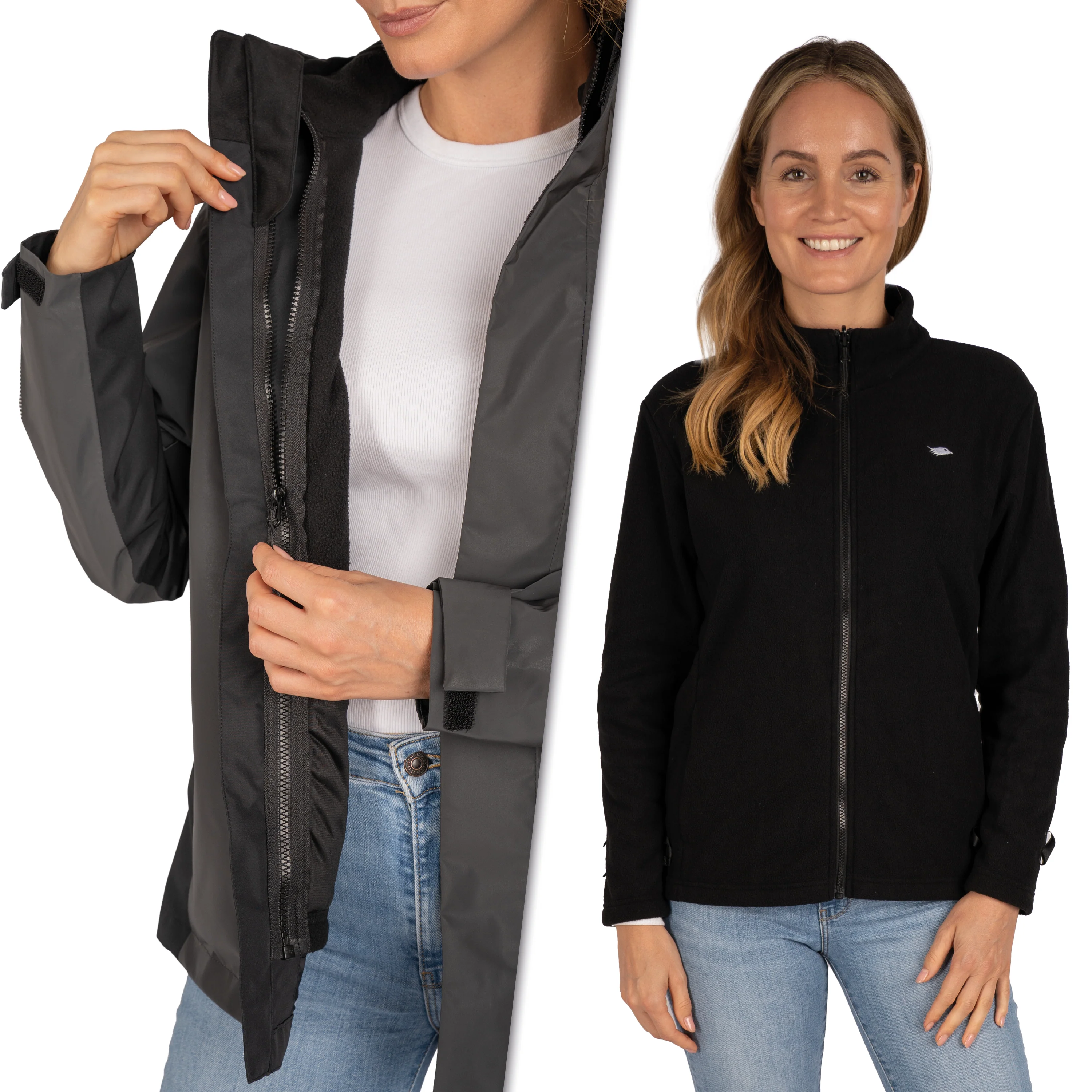 3in1 Smart Jacket - 100% reflektierend & wasserdicht mit Fleece Zipp-In - Image 5