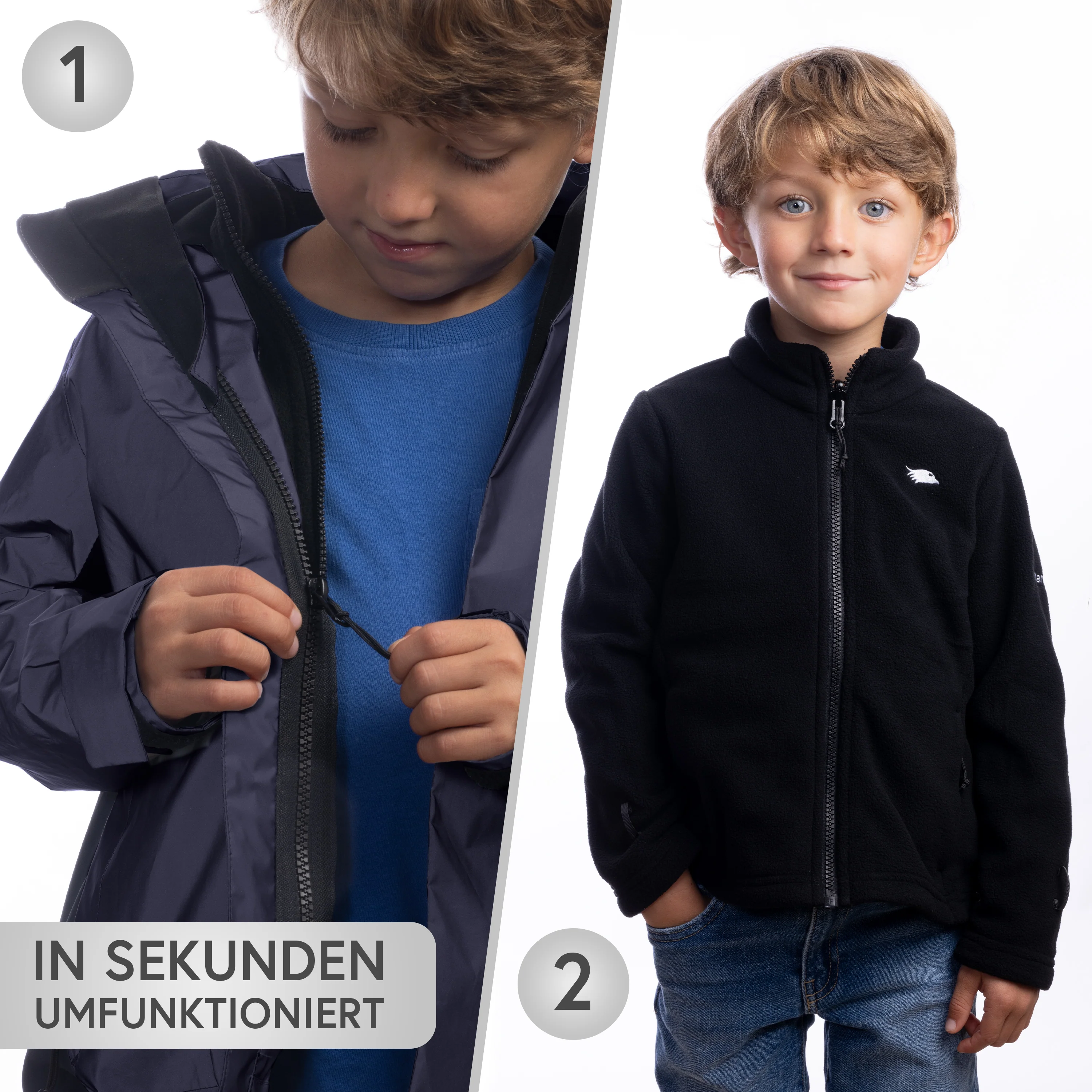 3in1 Smart Jacket - Reflektierende Jacke mit Fleece Zipp-In für Kinder & Jugendliche - Image 15