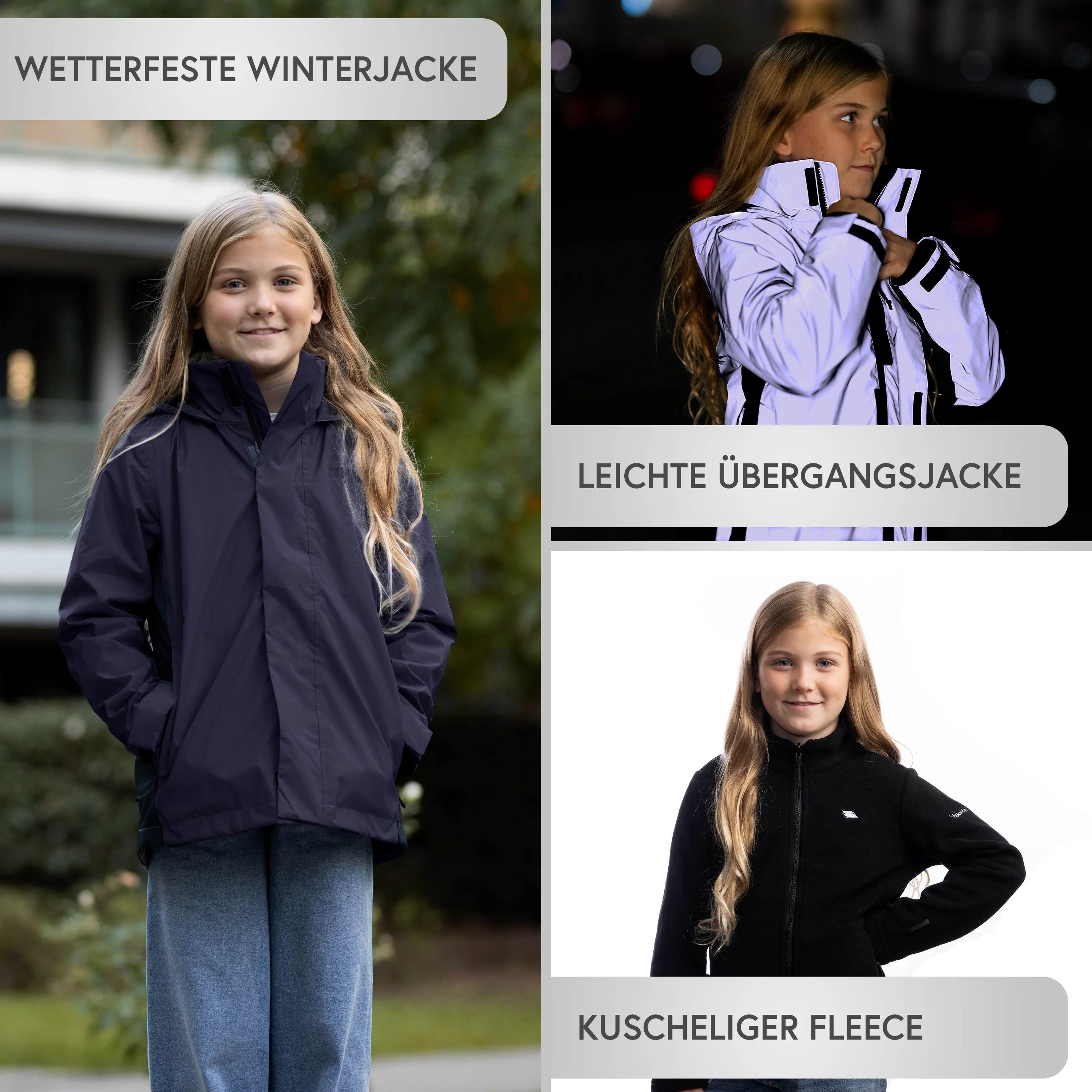 3in1 Smart Jacket - Reflektierende Jacke mit Fleece Zipp-In für Kinder & Jugendliche - Image 16