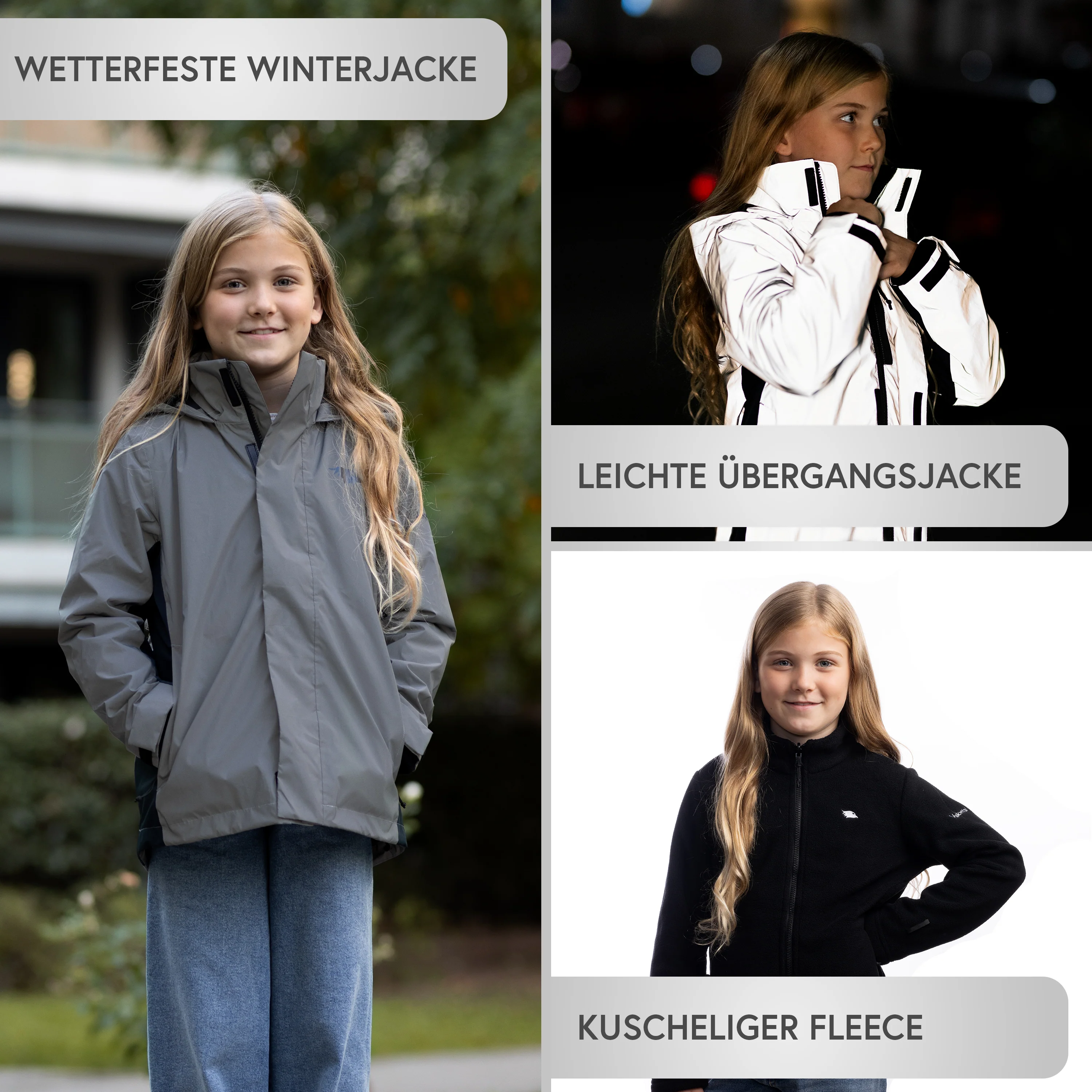 3in1 Smart Jacket - Reflektierende Jacke mit Fleece Zipp-In für Kinder & Jugendliche - Image 4