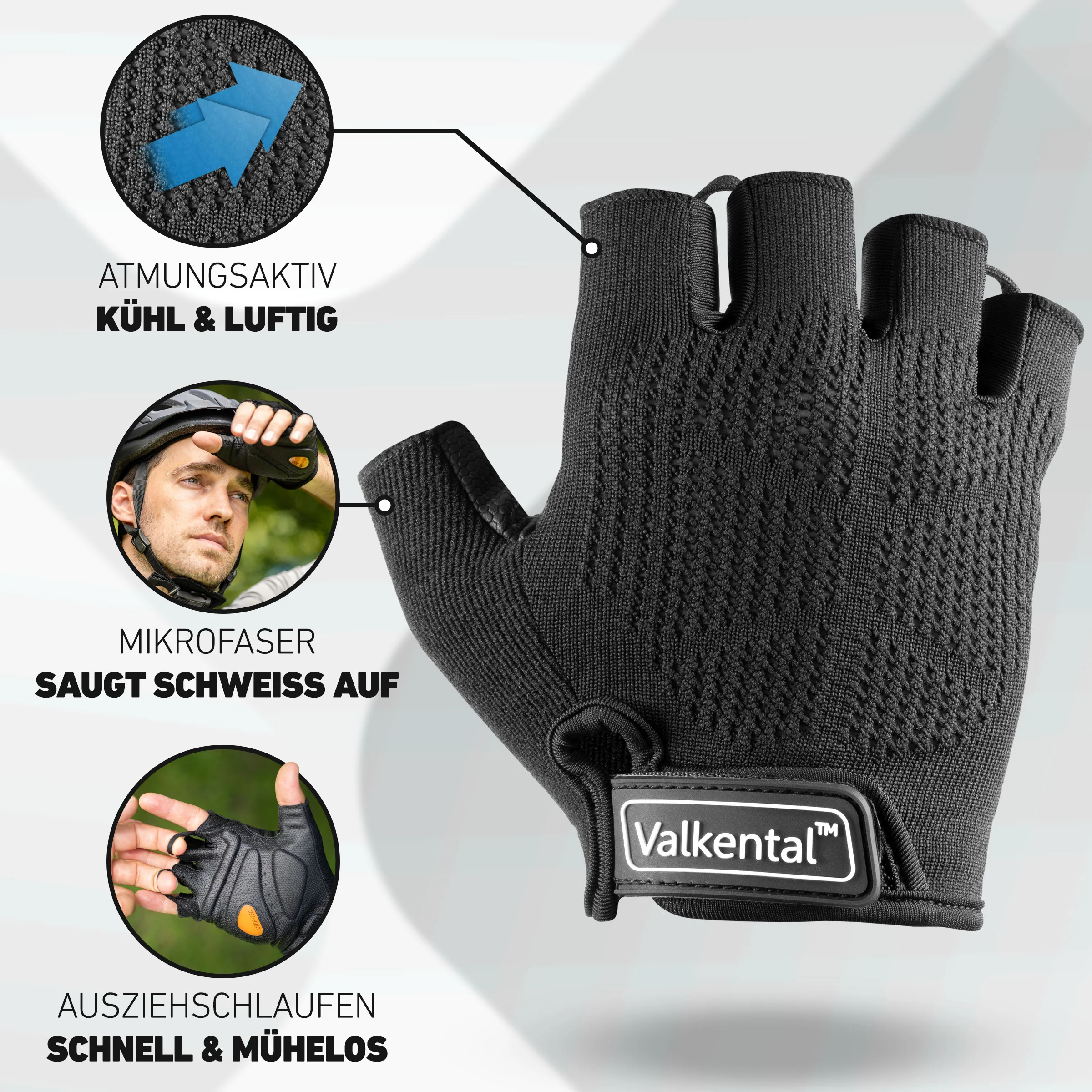 BikeRider Advanced - Profi Radhandschuh mit Gel Polster - Image 3