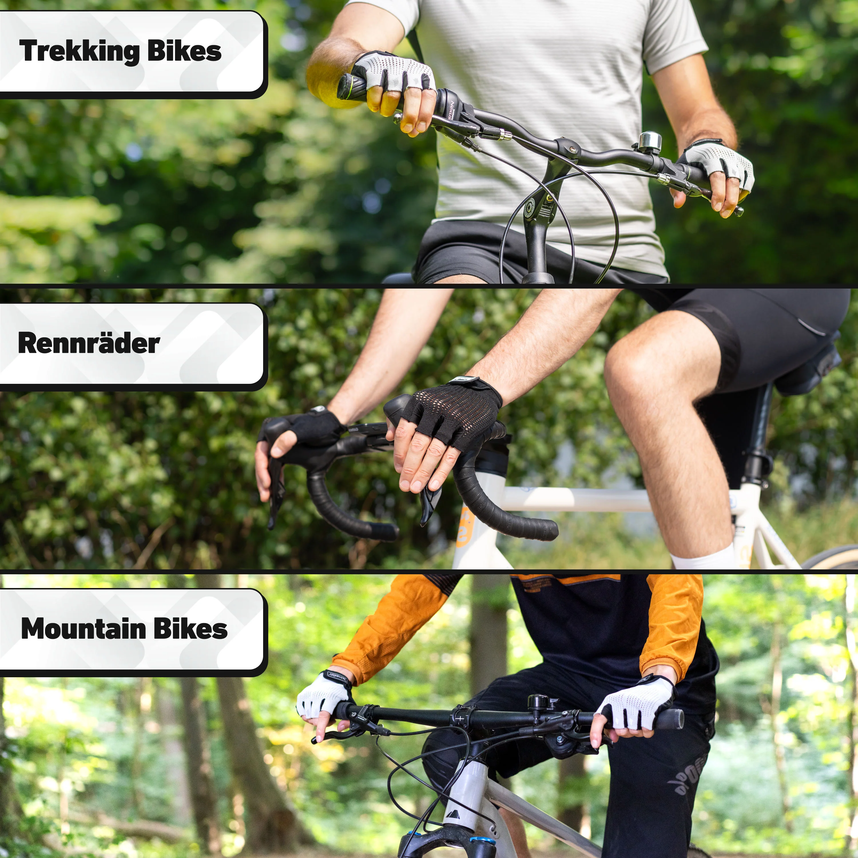 BikeRider Advanced - Profi Radhandschuh mit Gel Polster - Image 9