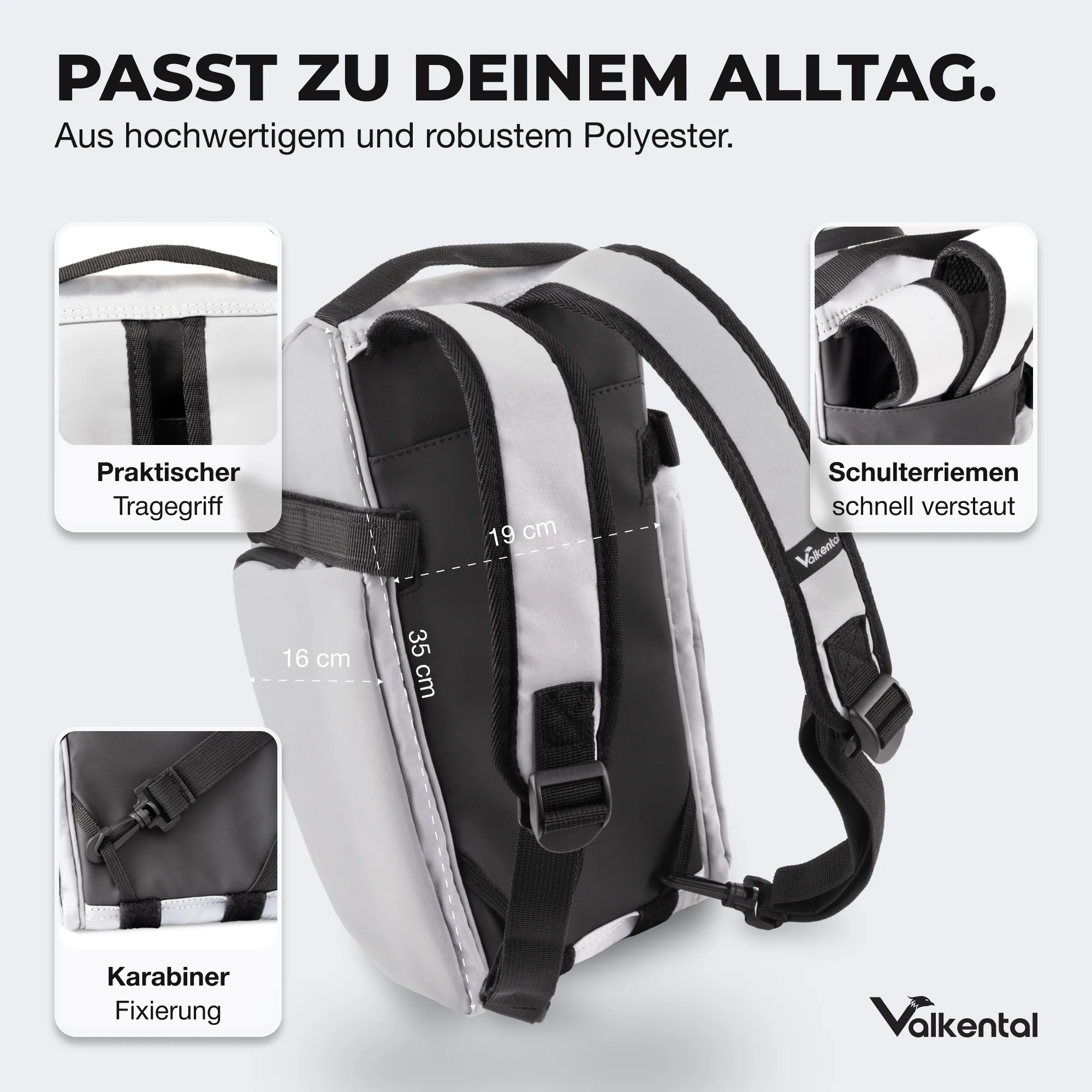 Trunk Bag - Aufliegende 3in1 Gepäckträgertasche mit Rucksackfunktion - Image 14