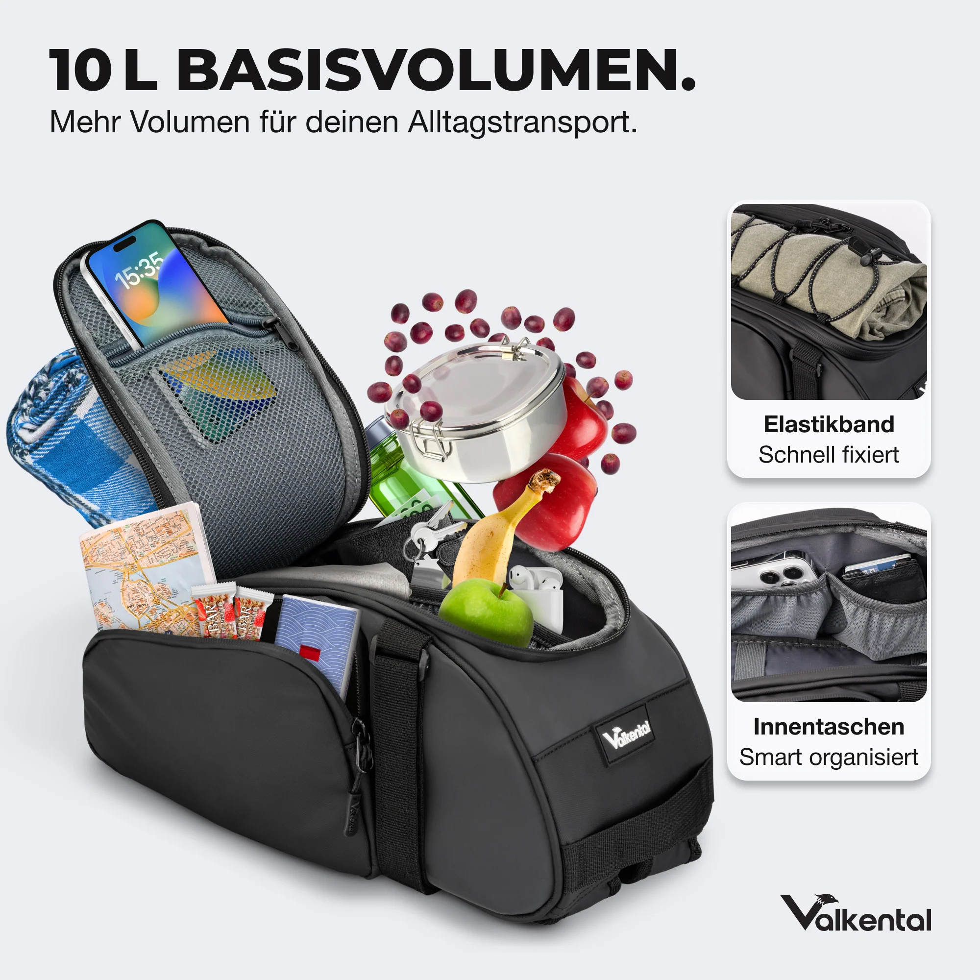 Trunk Bag - Aufliegende 3in1 Gepäckträgertasche mit Rucksackfunktion - Image 22