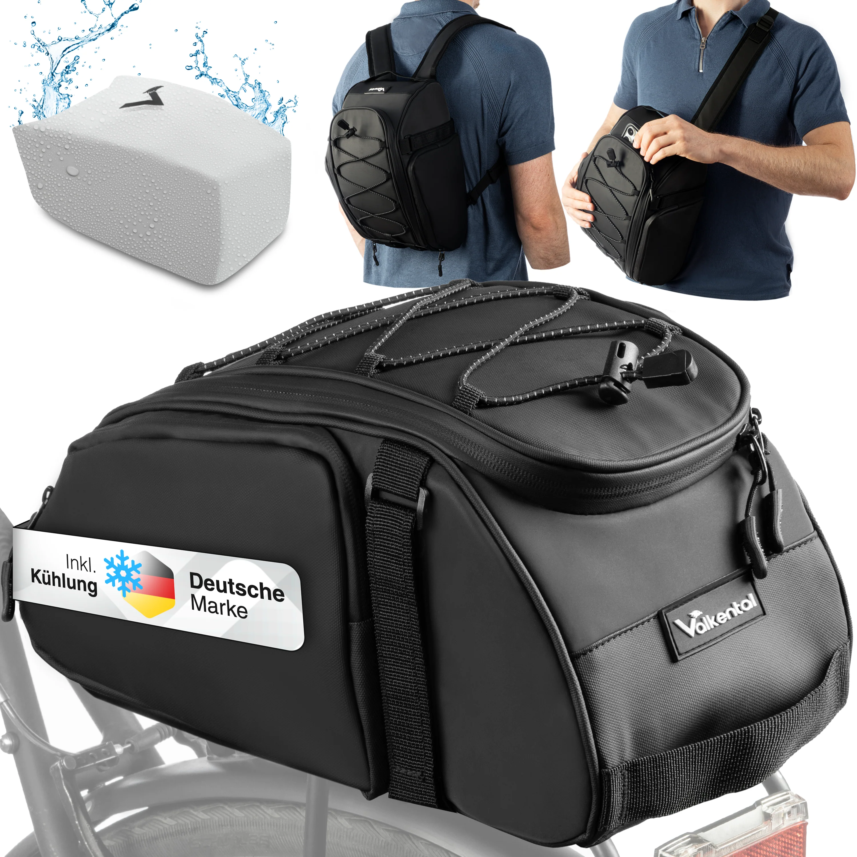 Trunk Bag - Aufliegende 3in1 Gepäckträgertasche mit Rucksackfunktion - Image 33