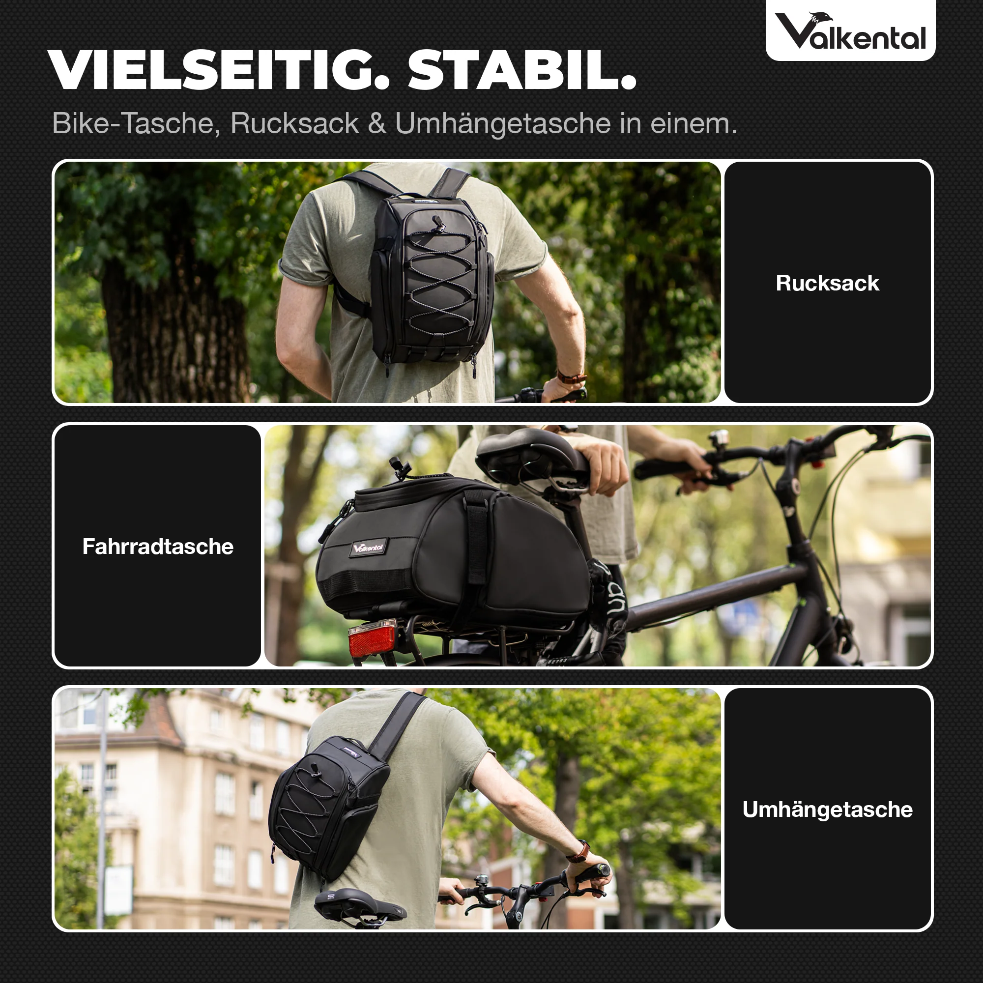 Trunk Bag - Aufliegende 3in1 Gepäckträgertasche mit Rucksackfunktion - Image 37