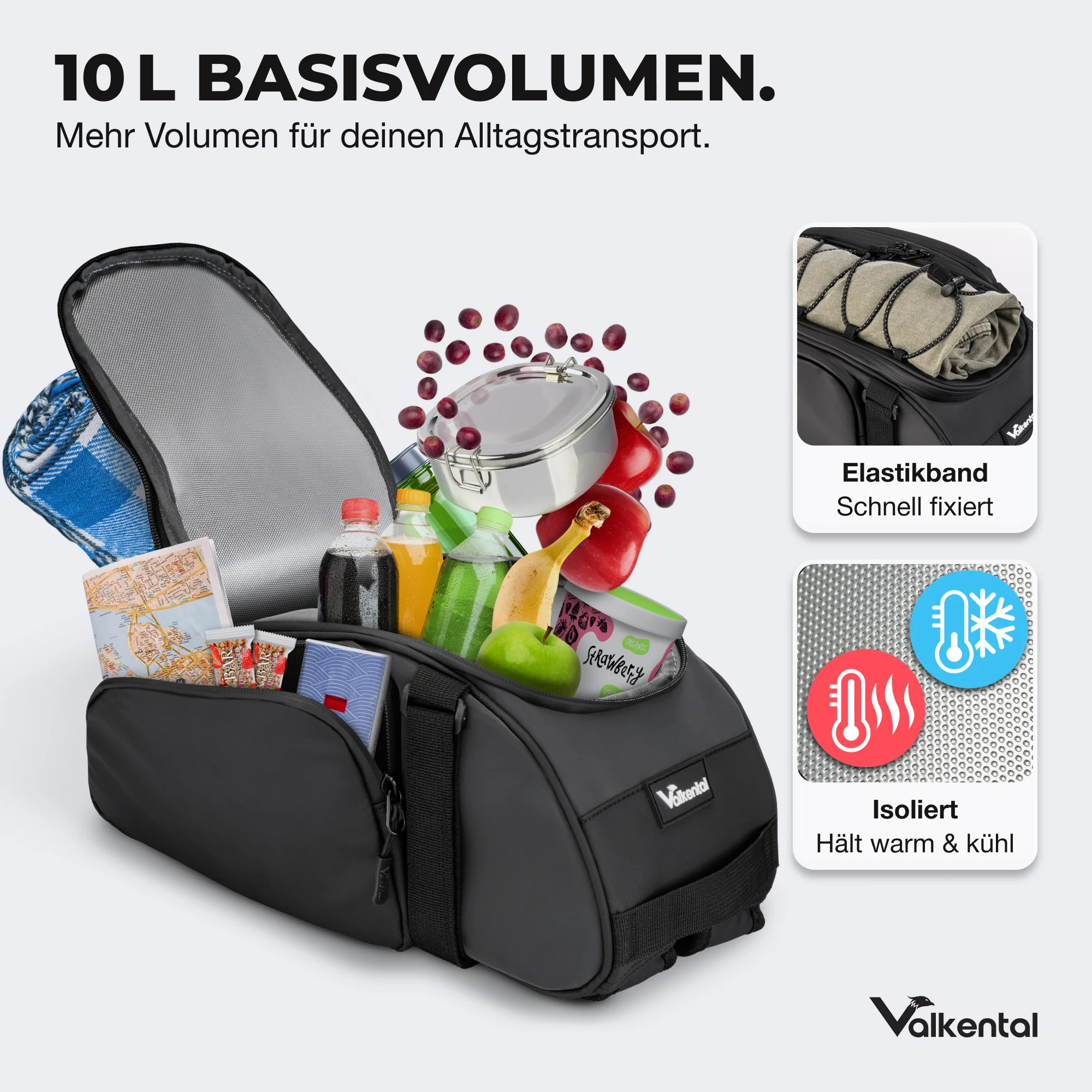 Trunk Bag - Aufliegende 3in1 Gepäckträgertasche mit Rucksackfunktion - Image 4