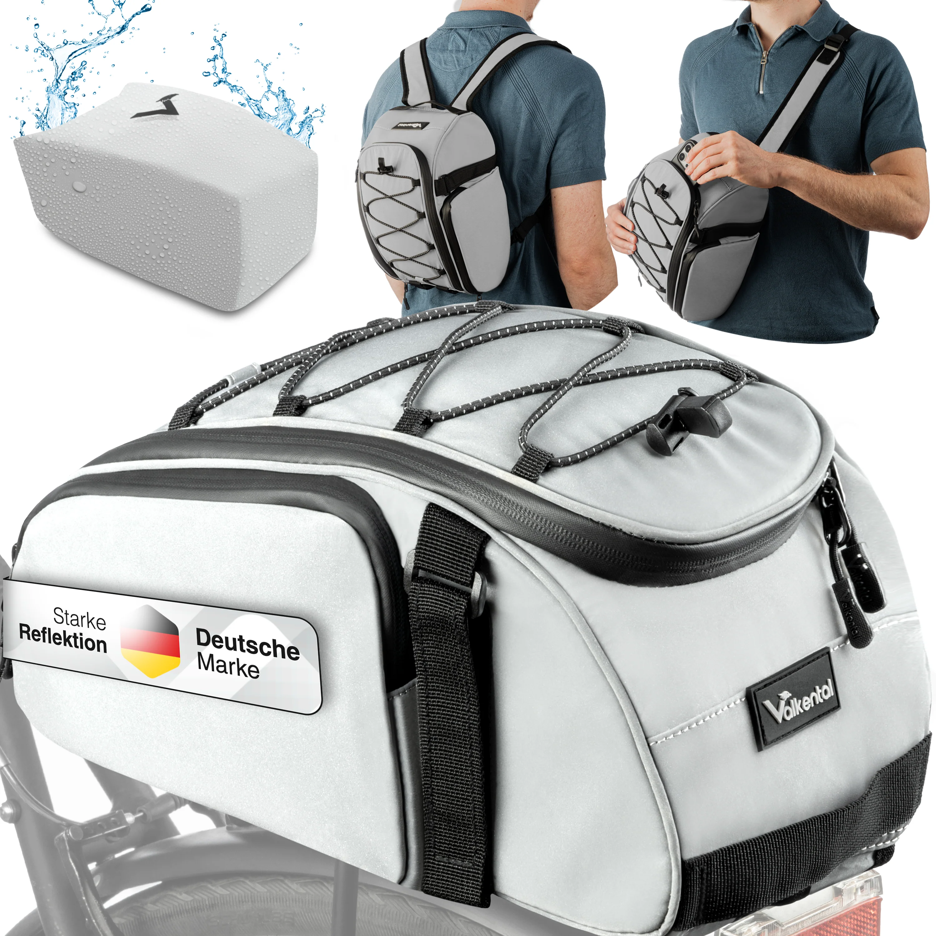 Trunk Bag - Aufliegende 3in1 Gepäckträgertasche mit Rucksackfunktion - Image 42