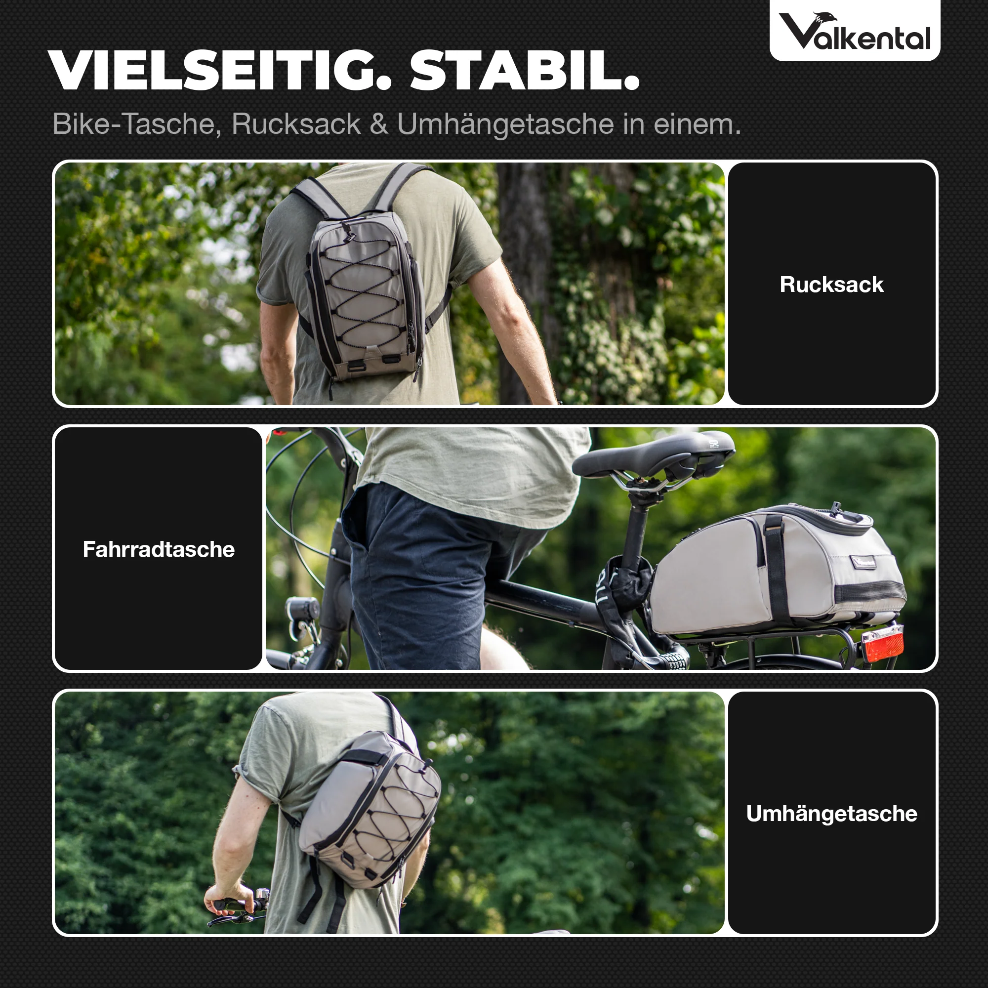 Trunk Bag - Aufliegende 3in1 Gepäckträgertasche mit Rucksackfunktion - Image 46