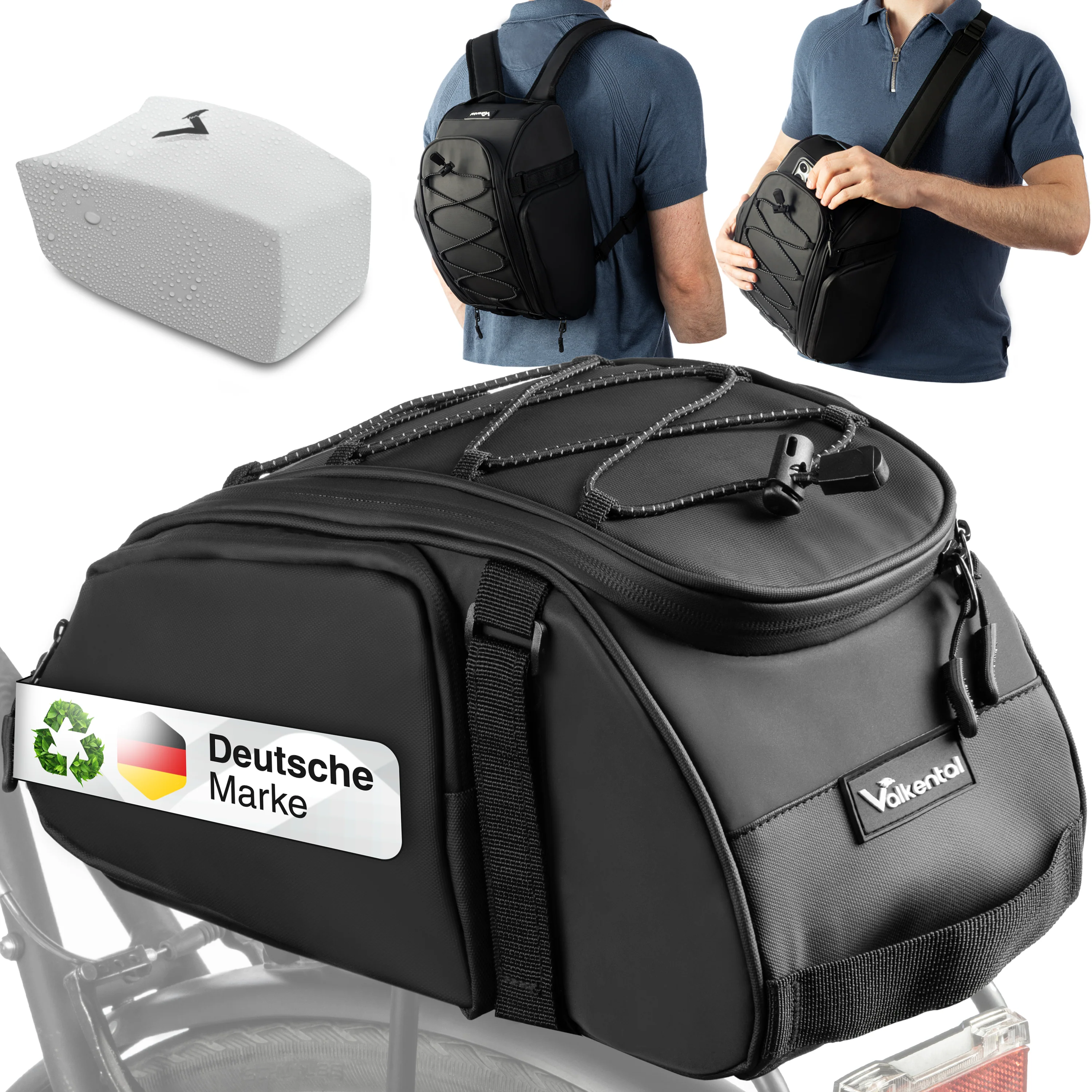 Trunk Bag - Aufliegende 3in1 Gepäckträgertasche mit Rucksackfunktion - Image 51