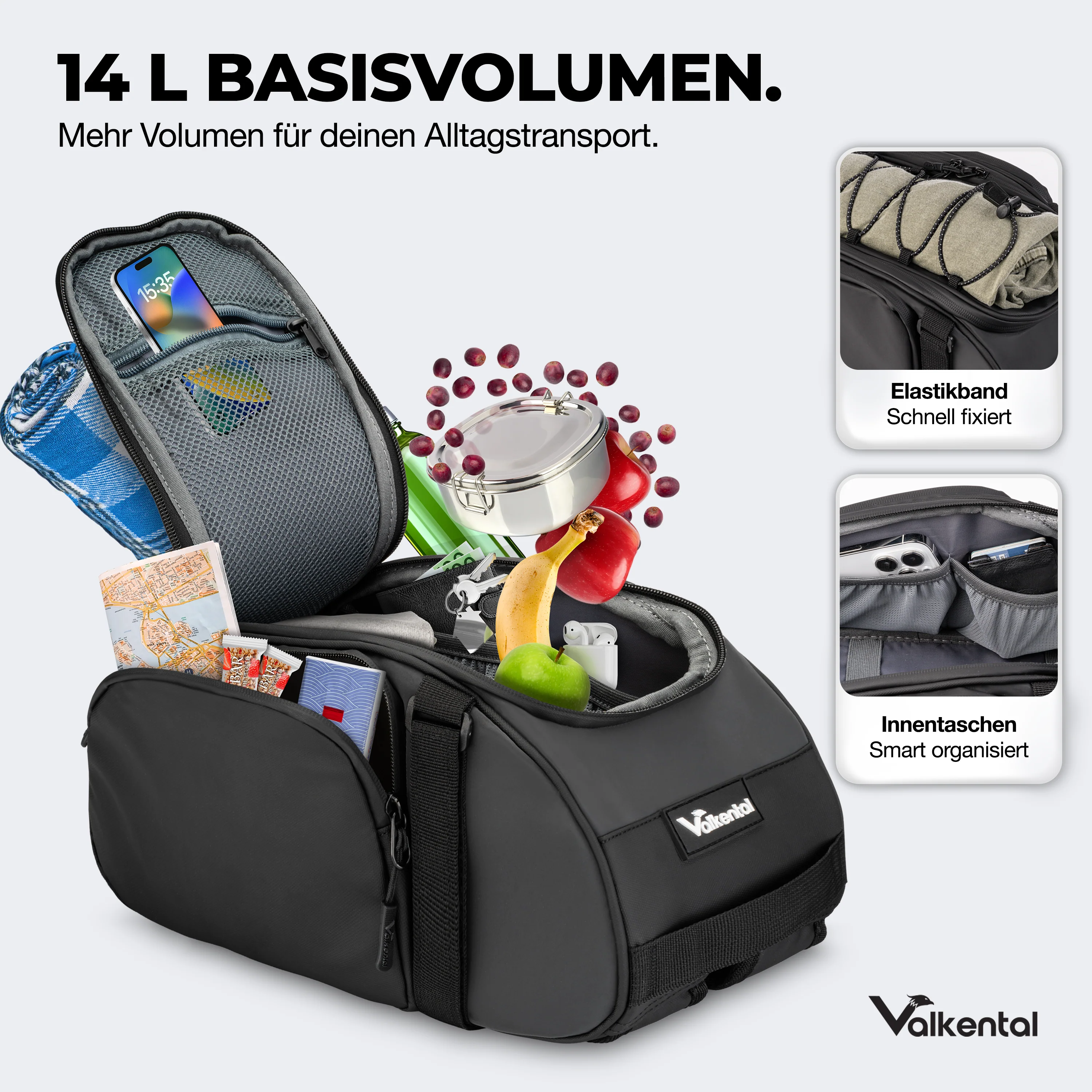 Trunk Bag - Aufliegende 3in1 Gepäckträgertasche mit Rucksackfunktion - Image 53