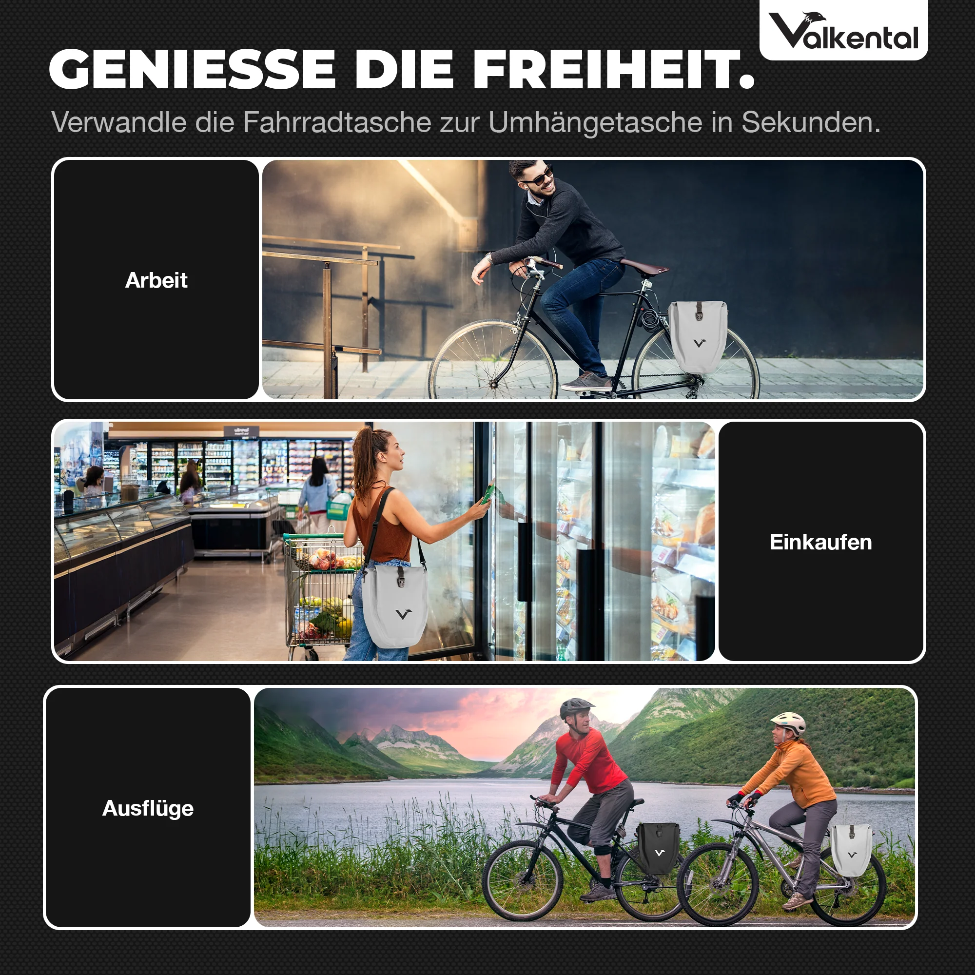 Bike Bag - große & wasserdichte Gepäckträgertasche - Image 100