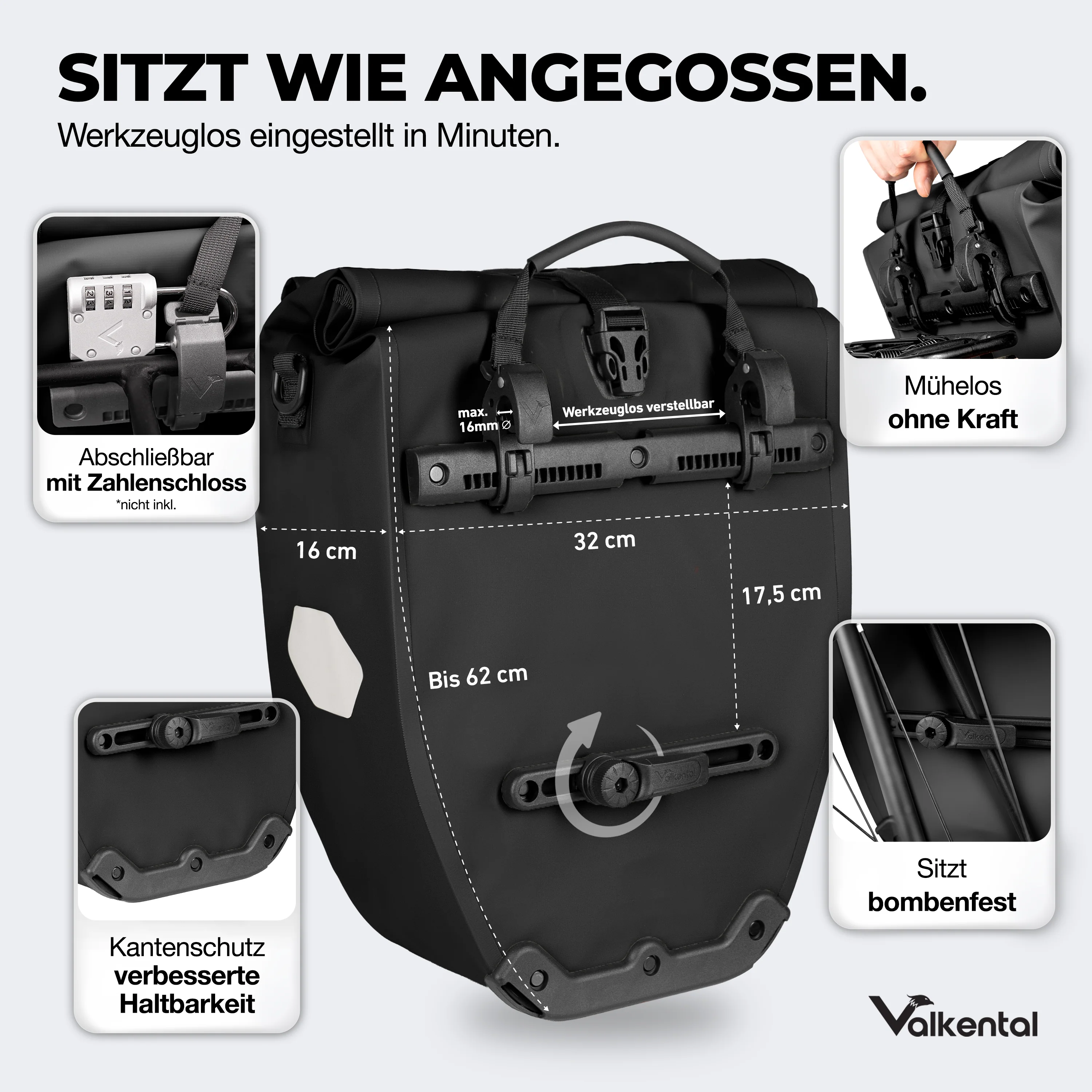 Bike Bag - große & wasserdichte Gepäckträgertasche - Image 104