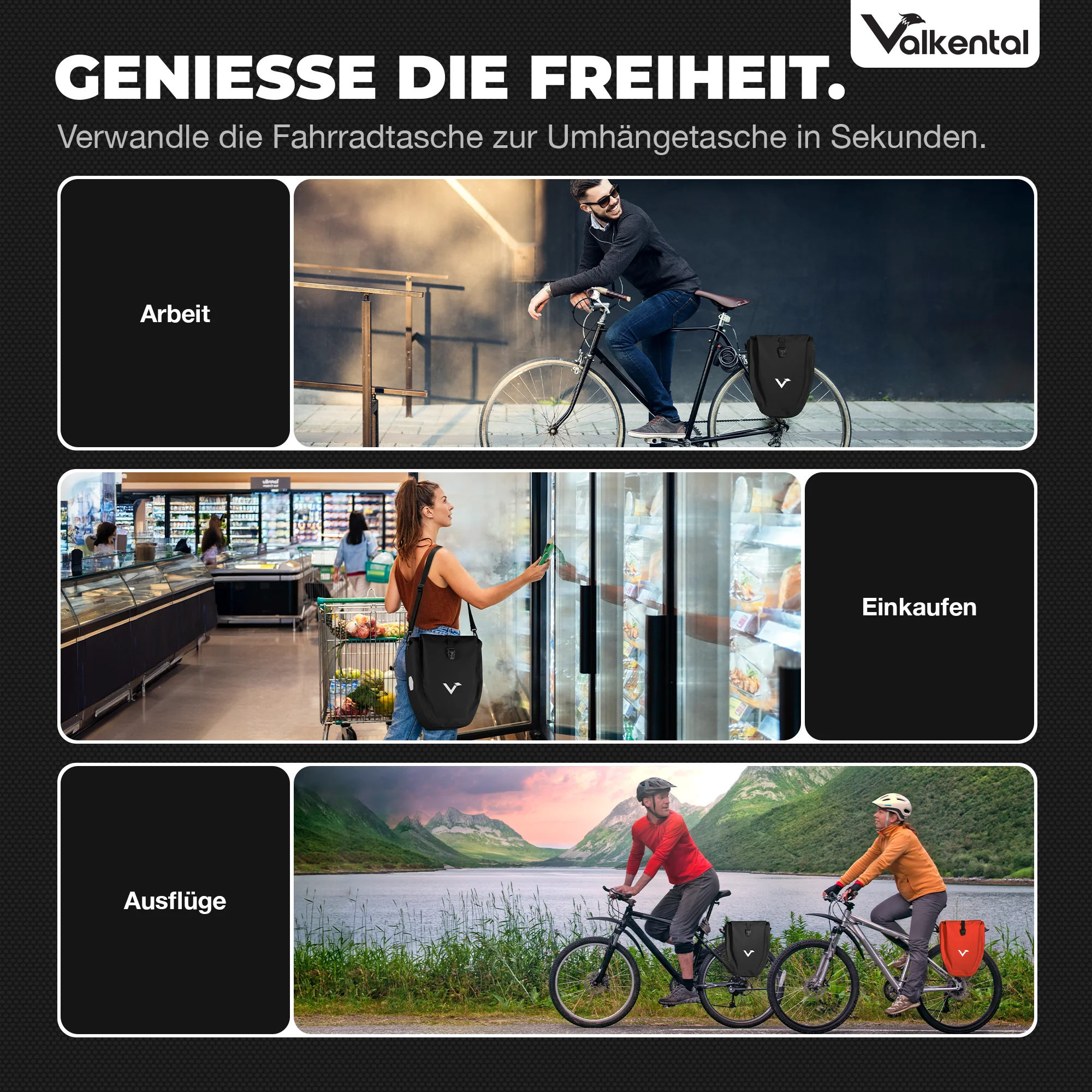 Bike Bag - große & wasserdichte Gepäckträgertasche - Image 105