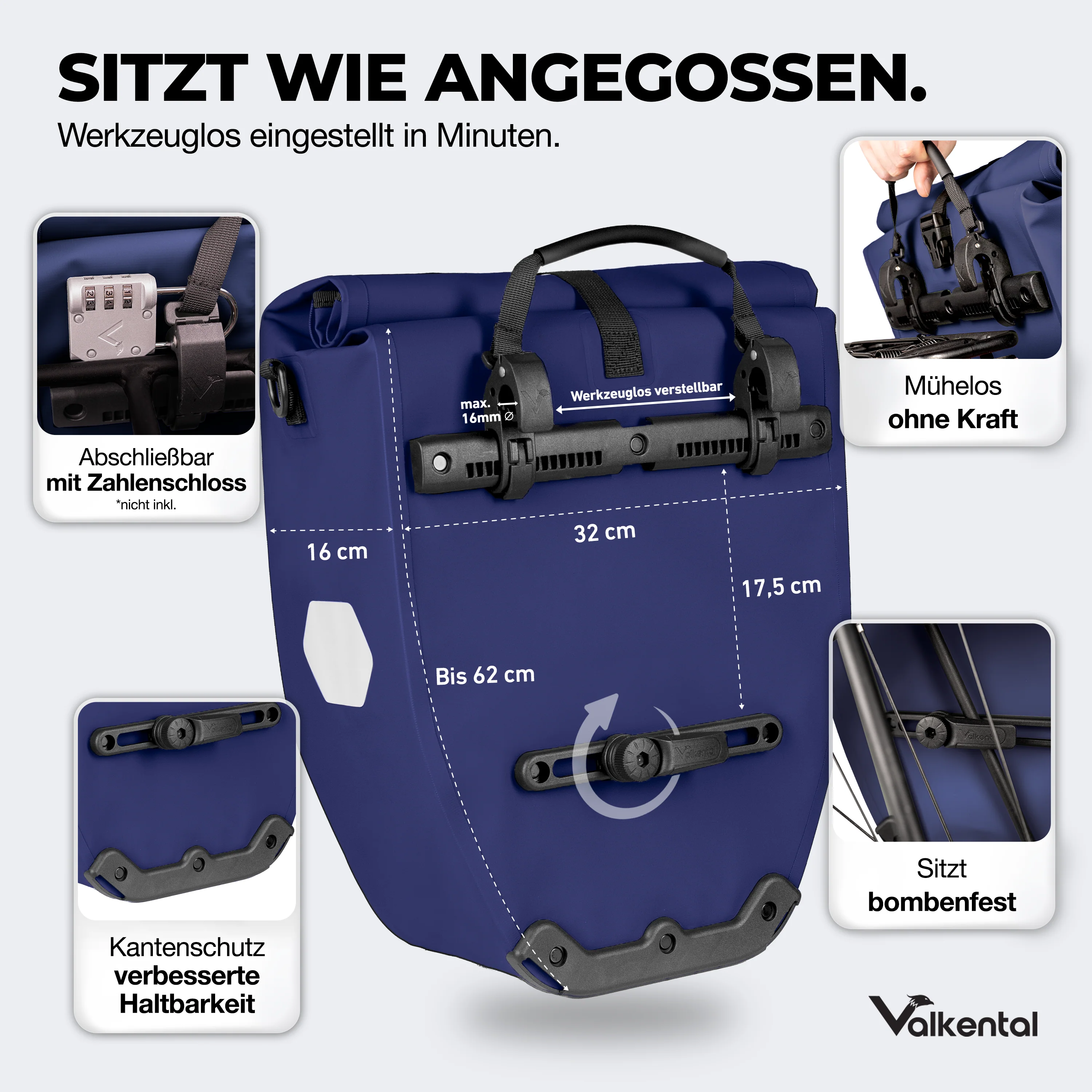 Bike Bag - große & wasserdichte Gepäckträgertasche - Image 12