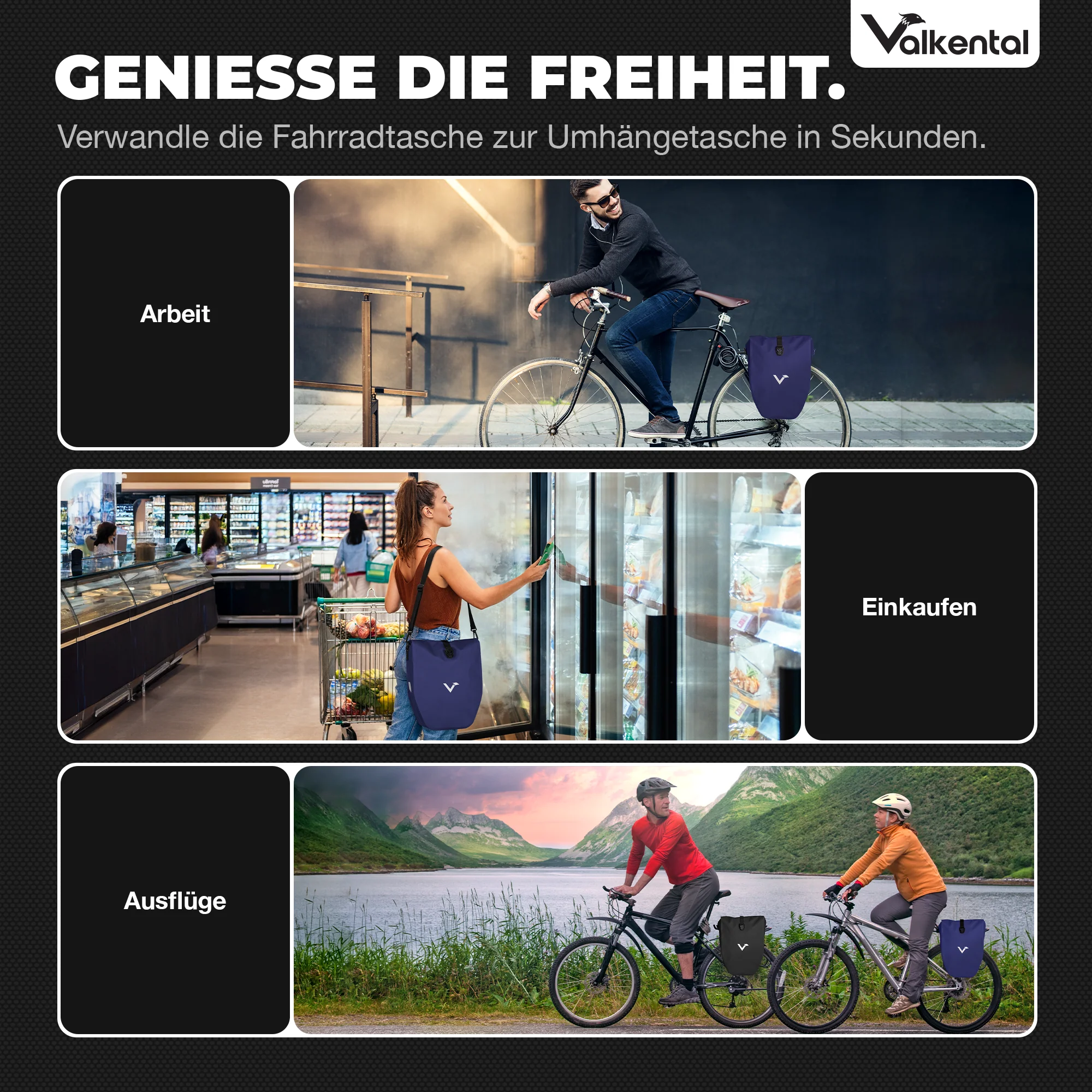 Bike Bag - große & wasserdichte Gepäckträgertasche - Image 13