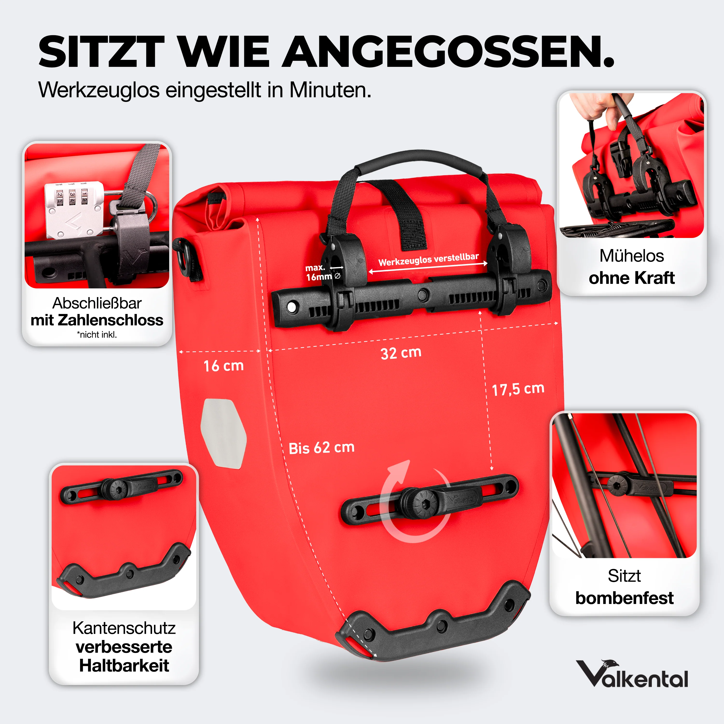 Bike Bag - große & wasserdichte Gepäckträgertasche - Image 17
