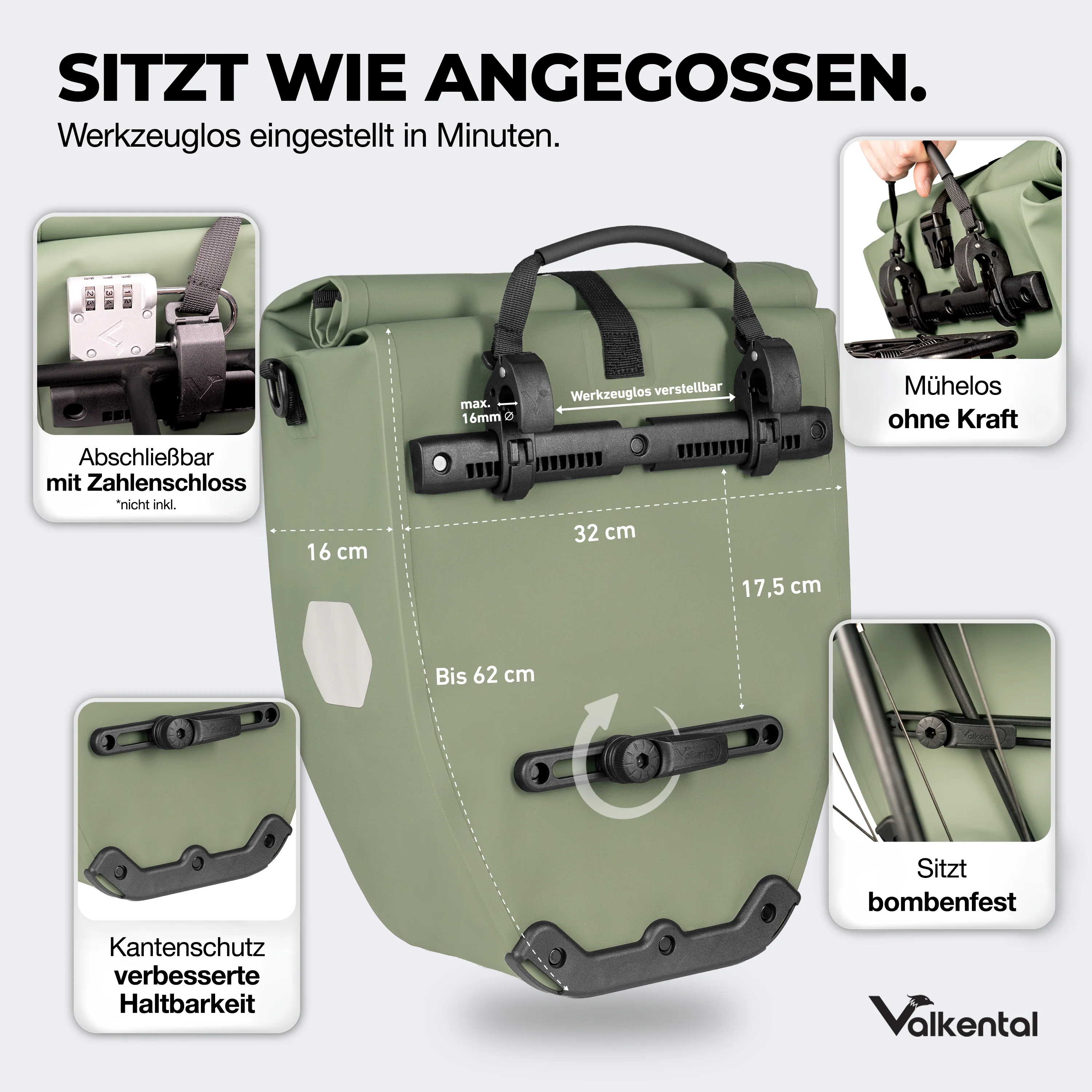 Bike Bag - große & wasserdichte Gepäckträgertasche - Image 22