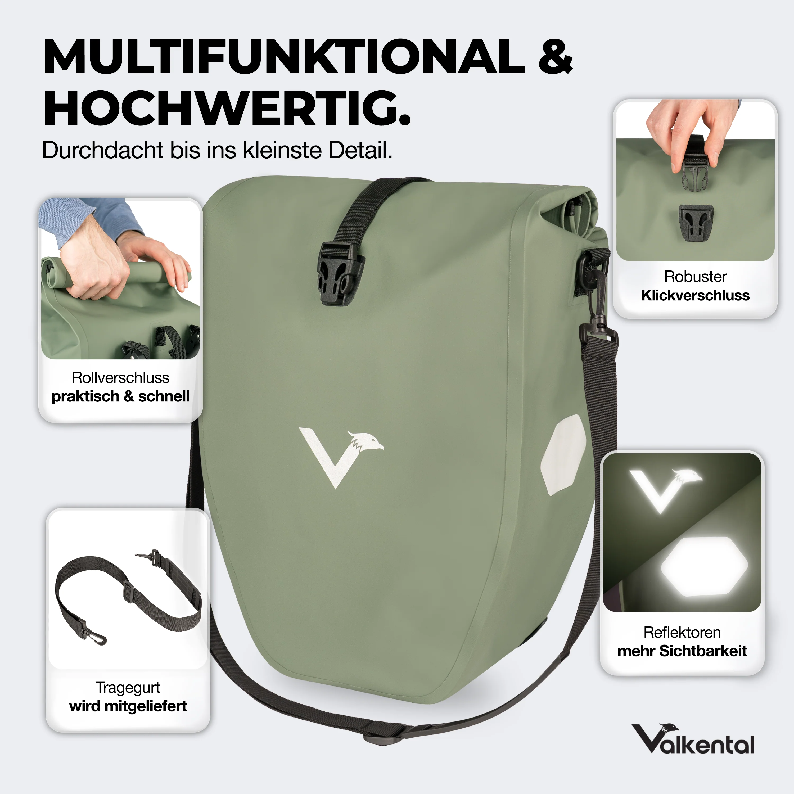 Bike Bag - große & wasserdichte Gepäckträgertasche - Image 24