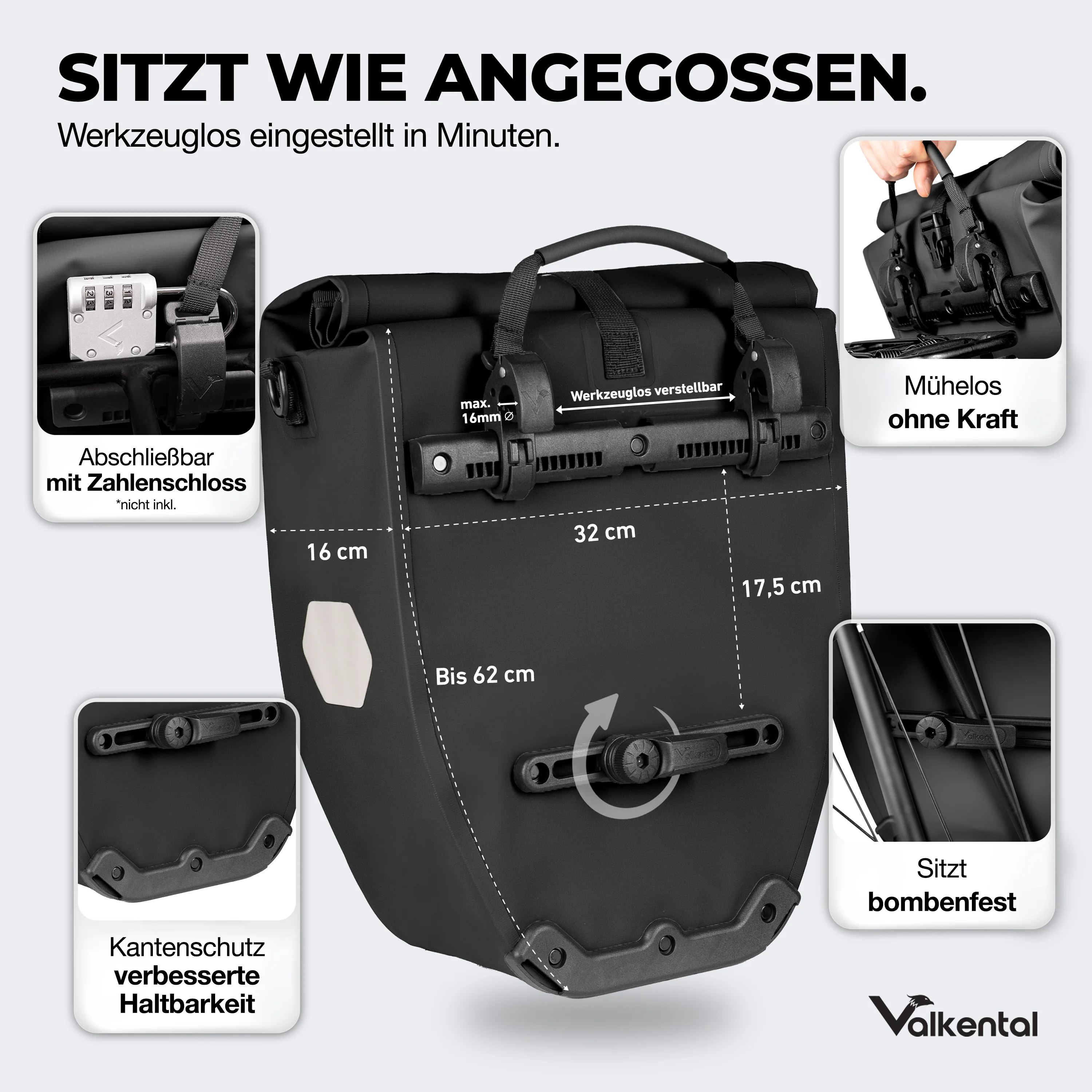 Bike Bag - große & wasserdichte Gepäckträgertasche - Image 27