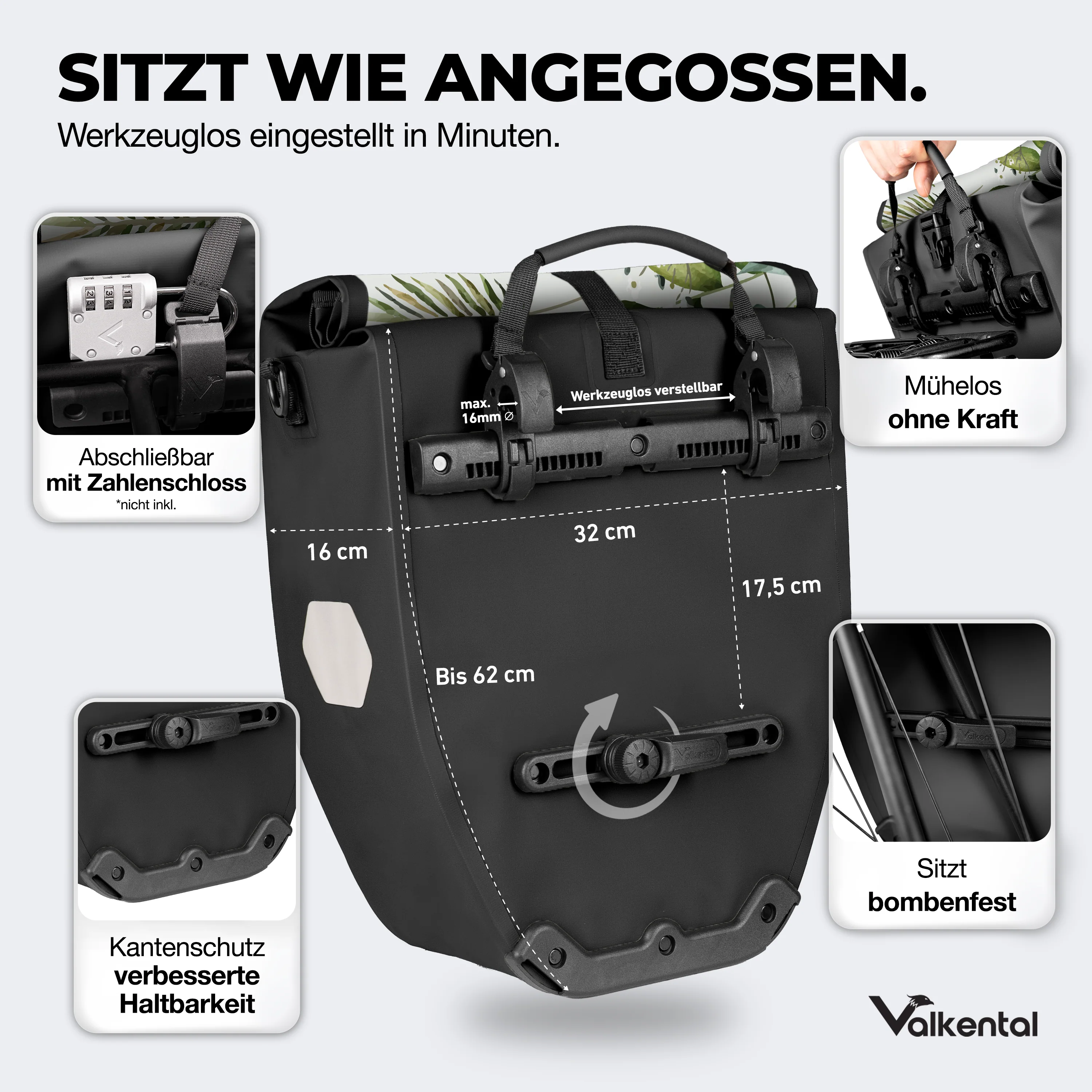 Bike Bag - große & wasserdichte Gepäckträgertasche - Image 33