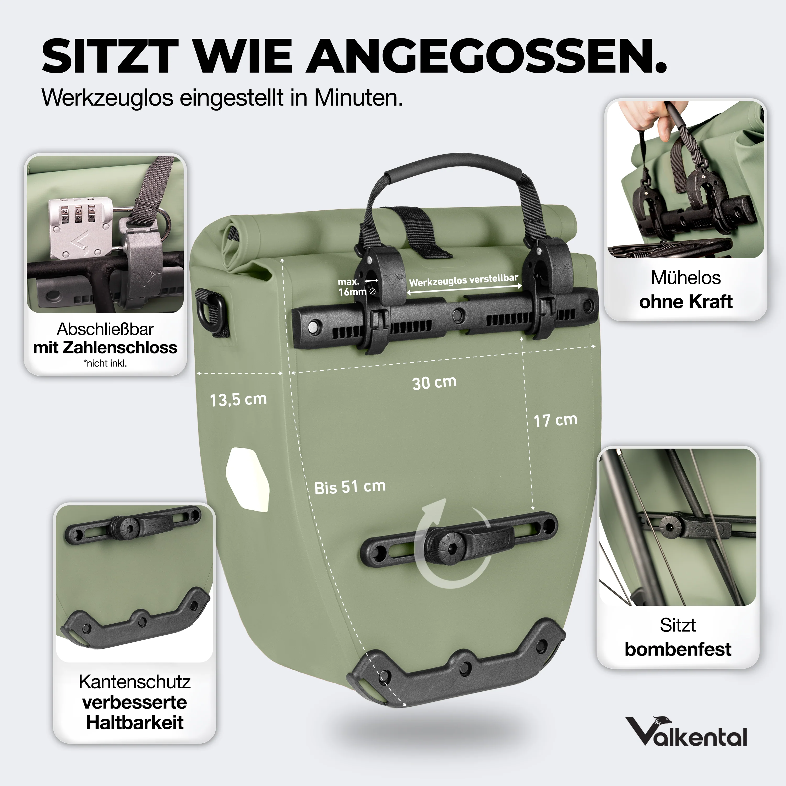 Bike Bag - große & wasserdichte Gepäckträgertasche - Image 38