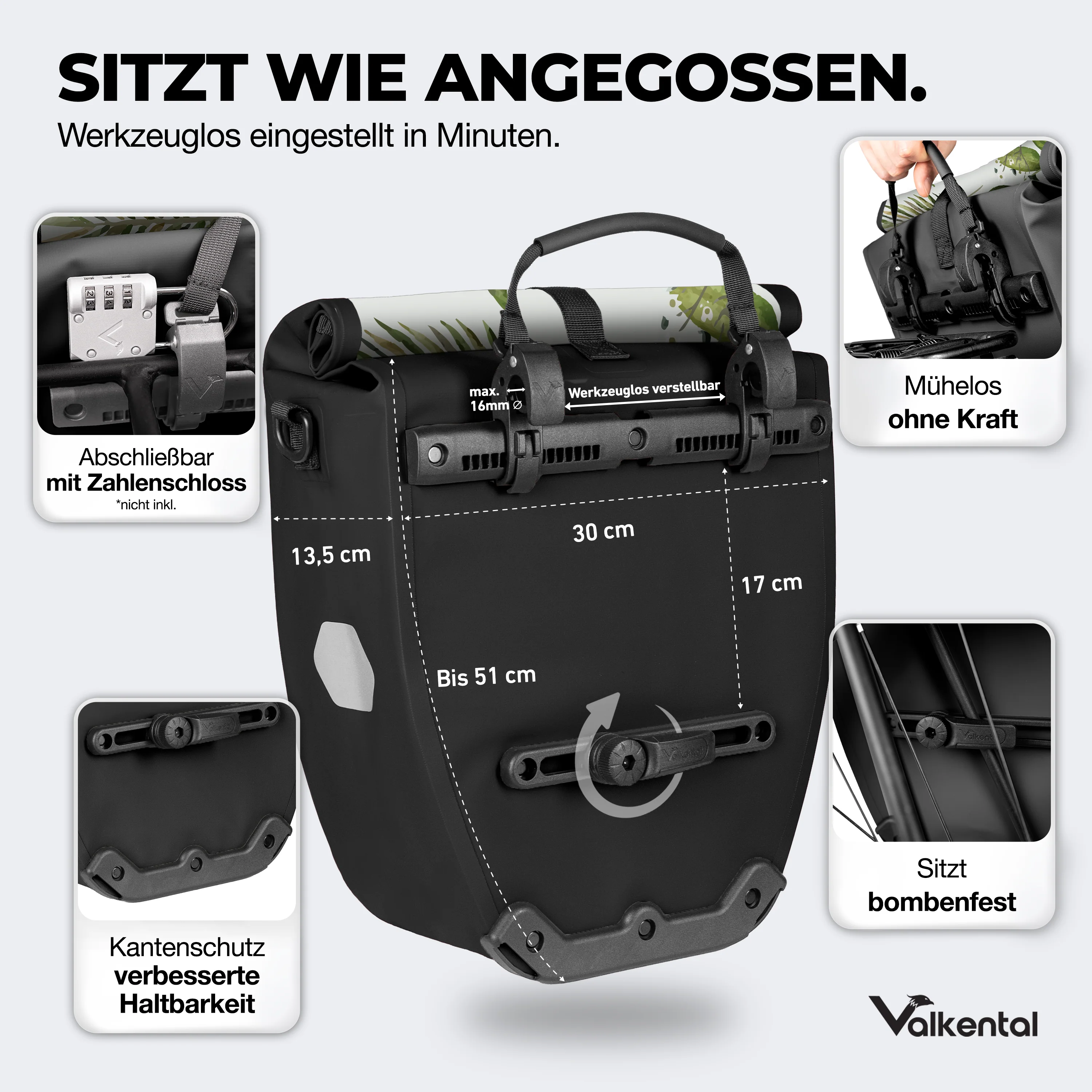 Bike Bag - große & wasserdichte Gepäckträgertasche - Image 43