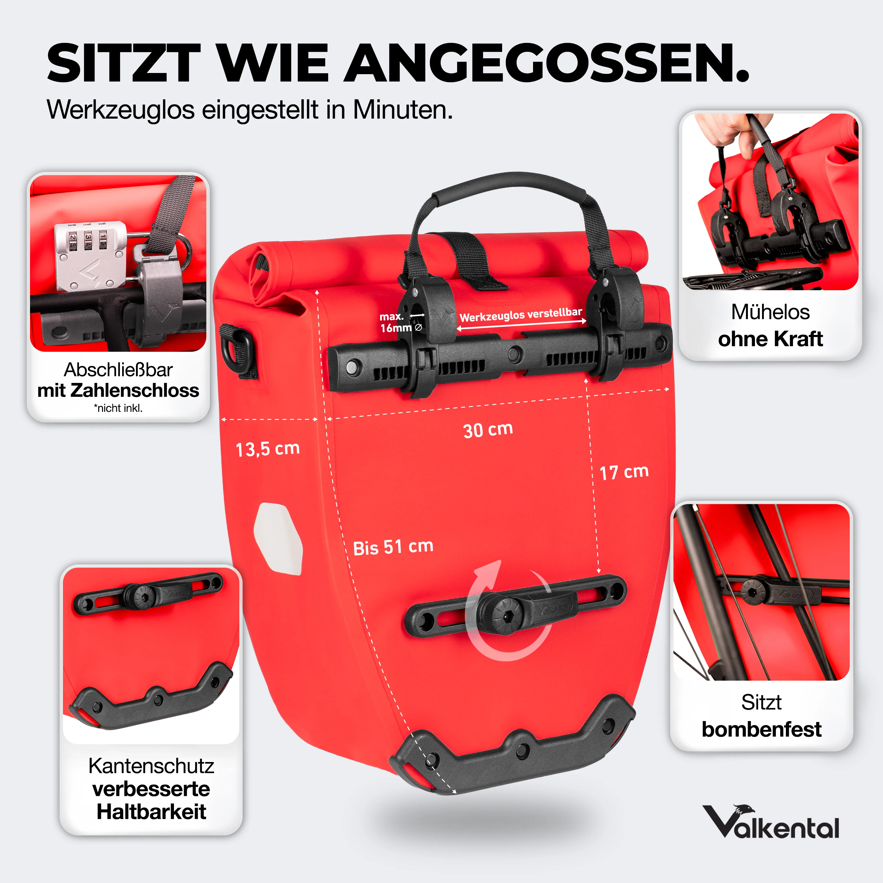 Bike Bag - große & wasserdichte Gepäckträgertasche - Image 48