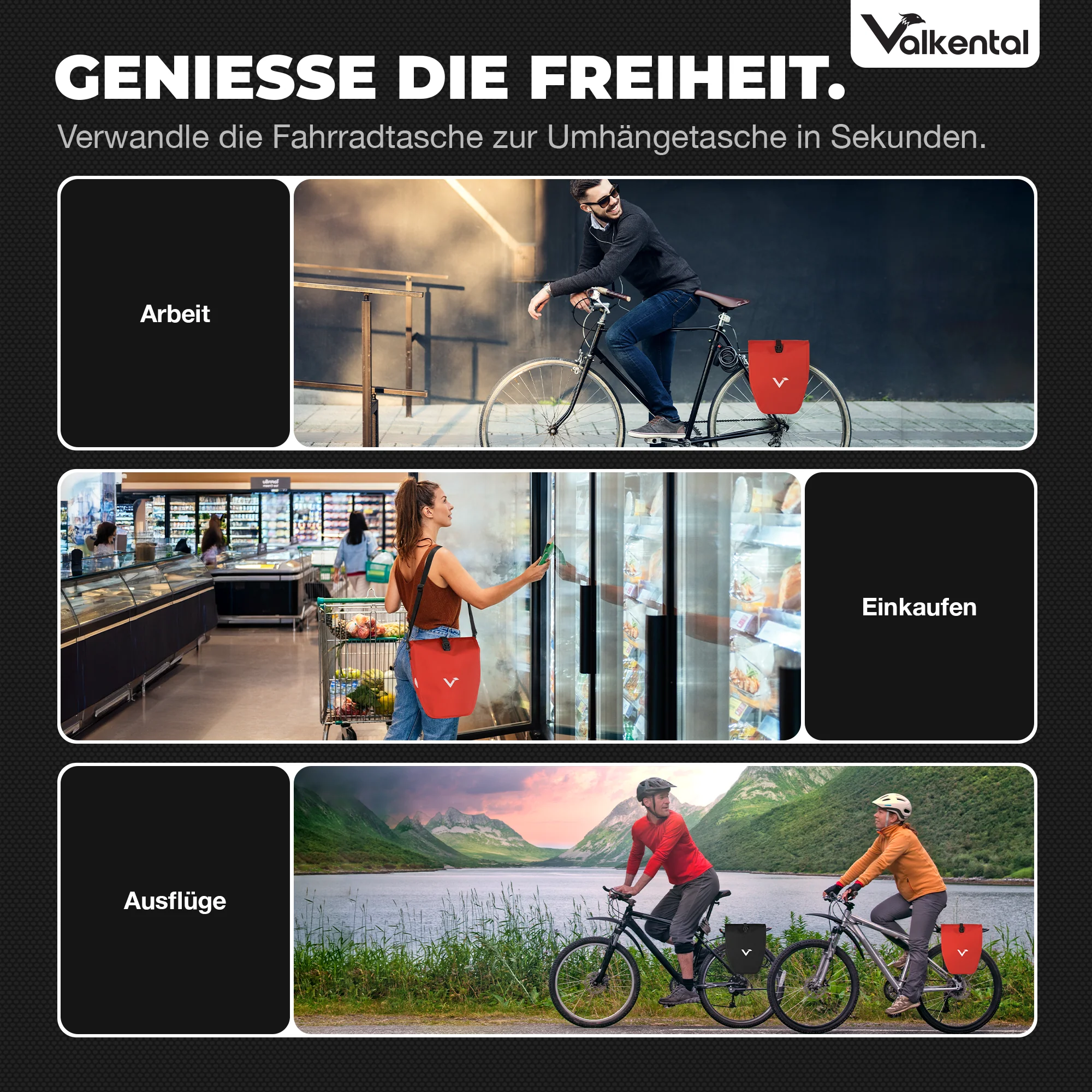 Bike Bag - große & wasserdichte Gepäckträgertasche - Image 49