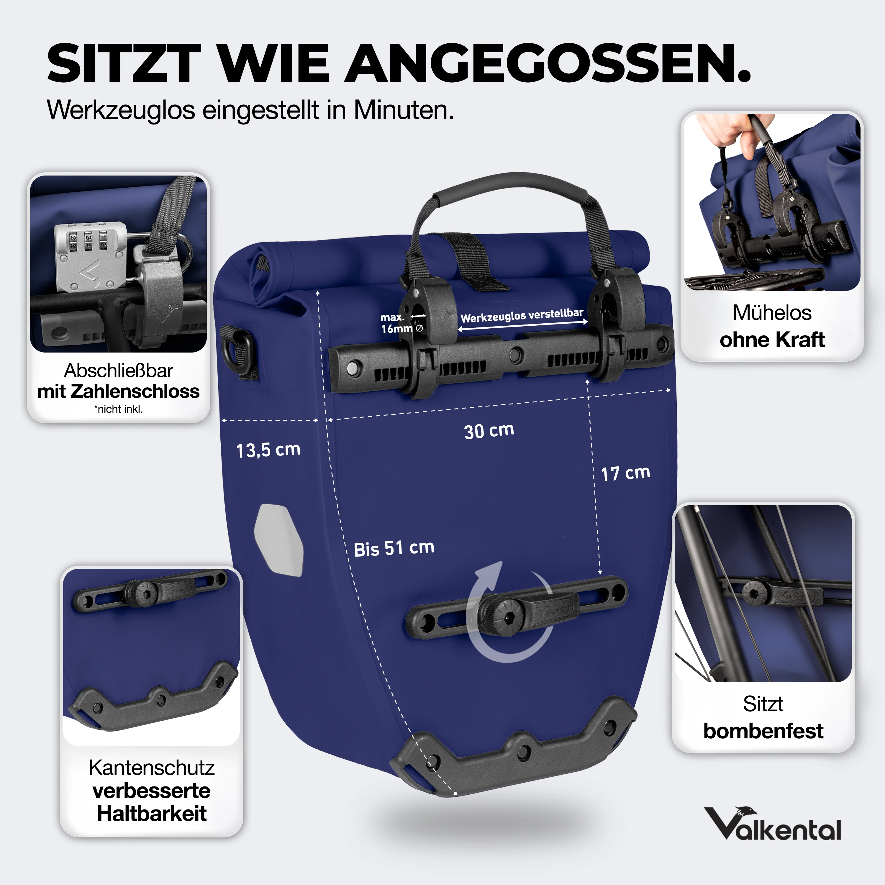 Bike Bag - große & wasserdichte Gepäckträgertasche - Image 53