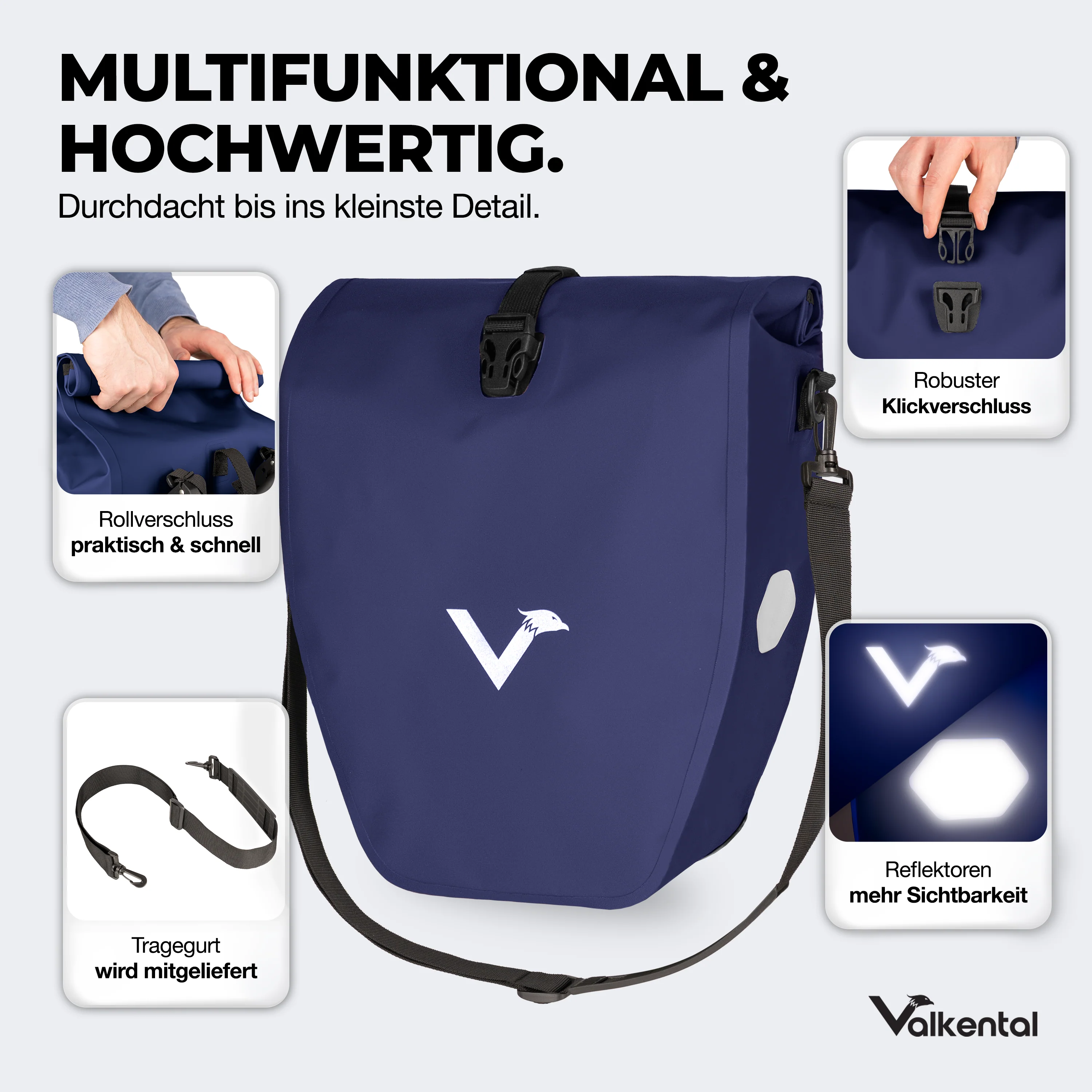 Bike Bag - große & wasserdichte Gepäckträgertasche - Image 55