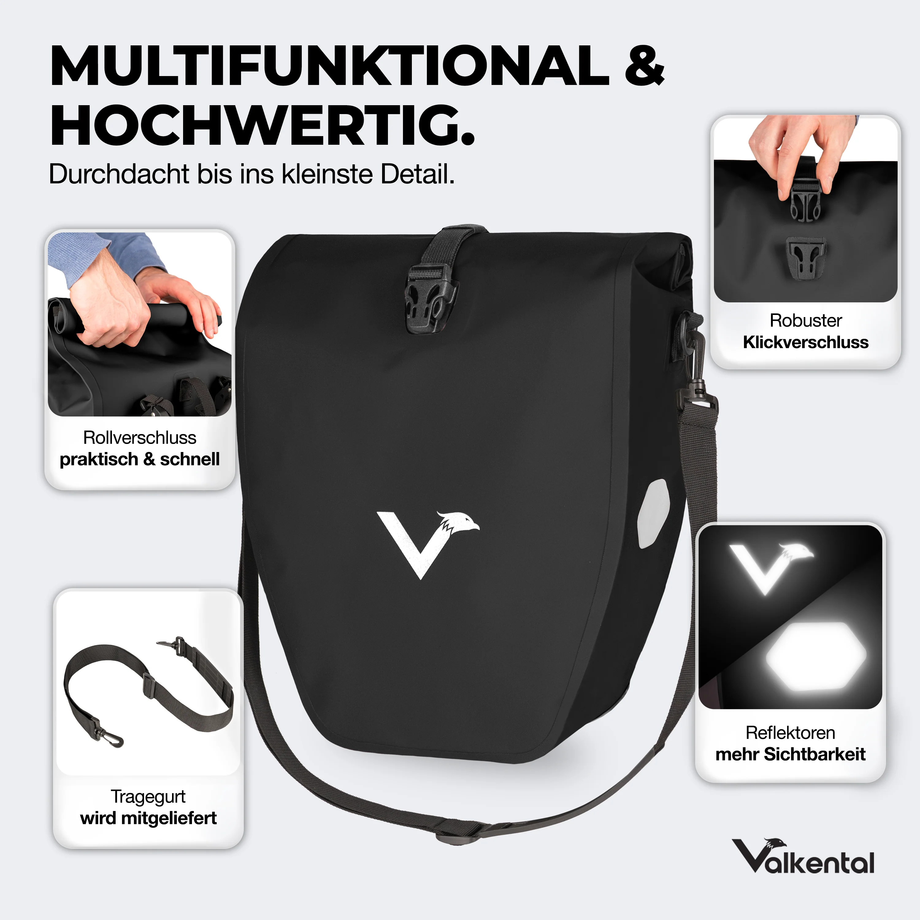 Bike Bag - große & wasserdichte Gepäckträgertasche - Image 60