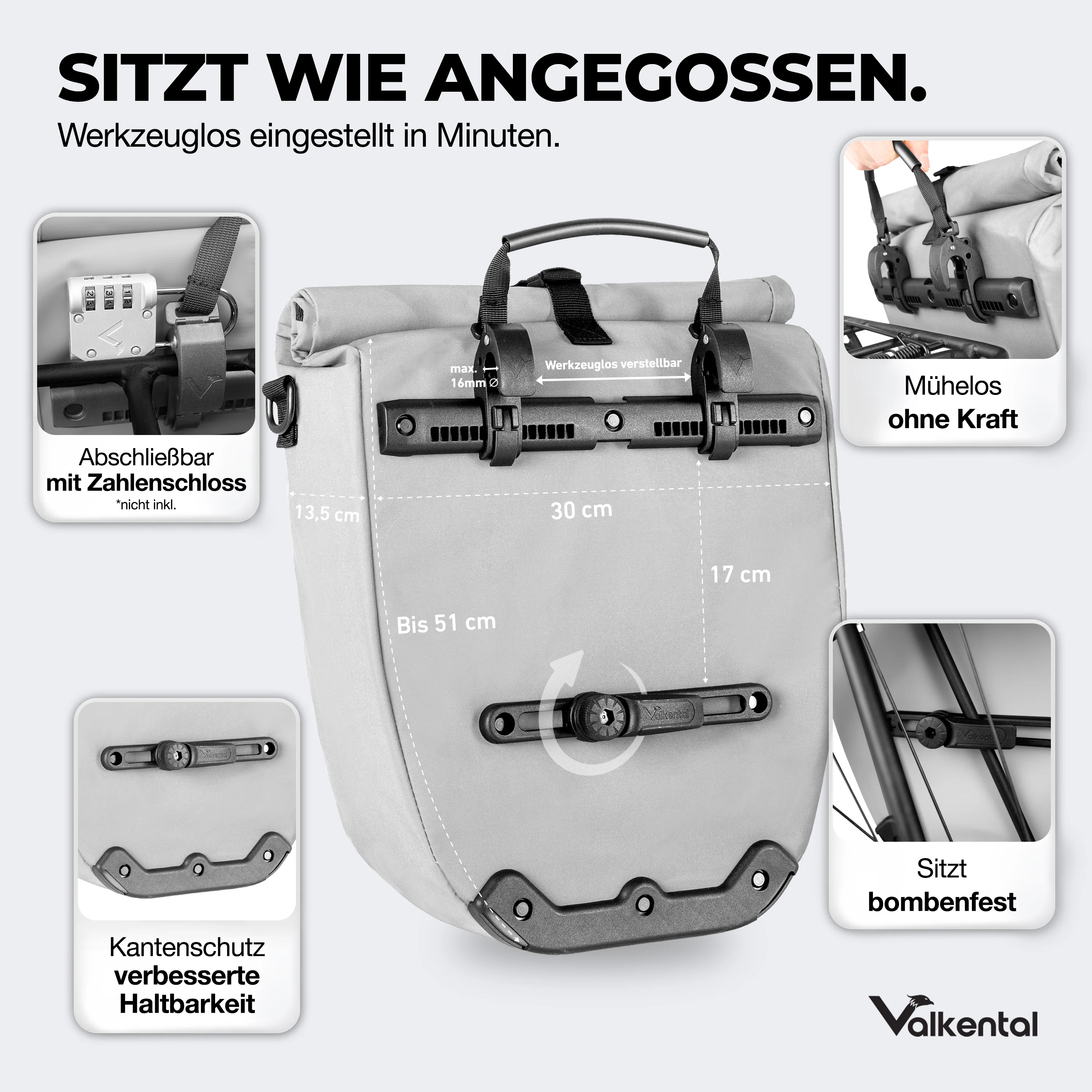 Bike Bag - große & wasserdichte Gepäckträgertasche - Image 63