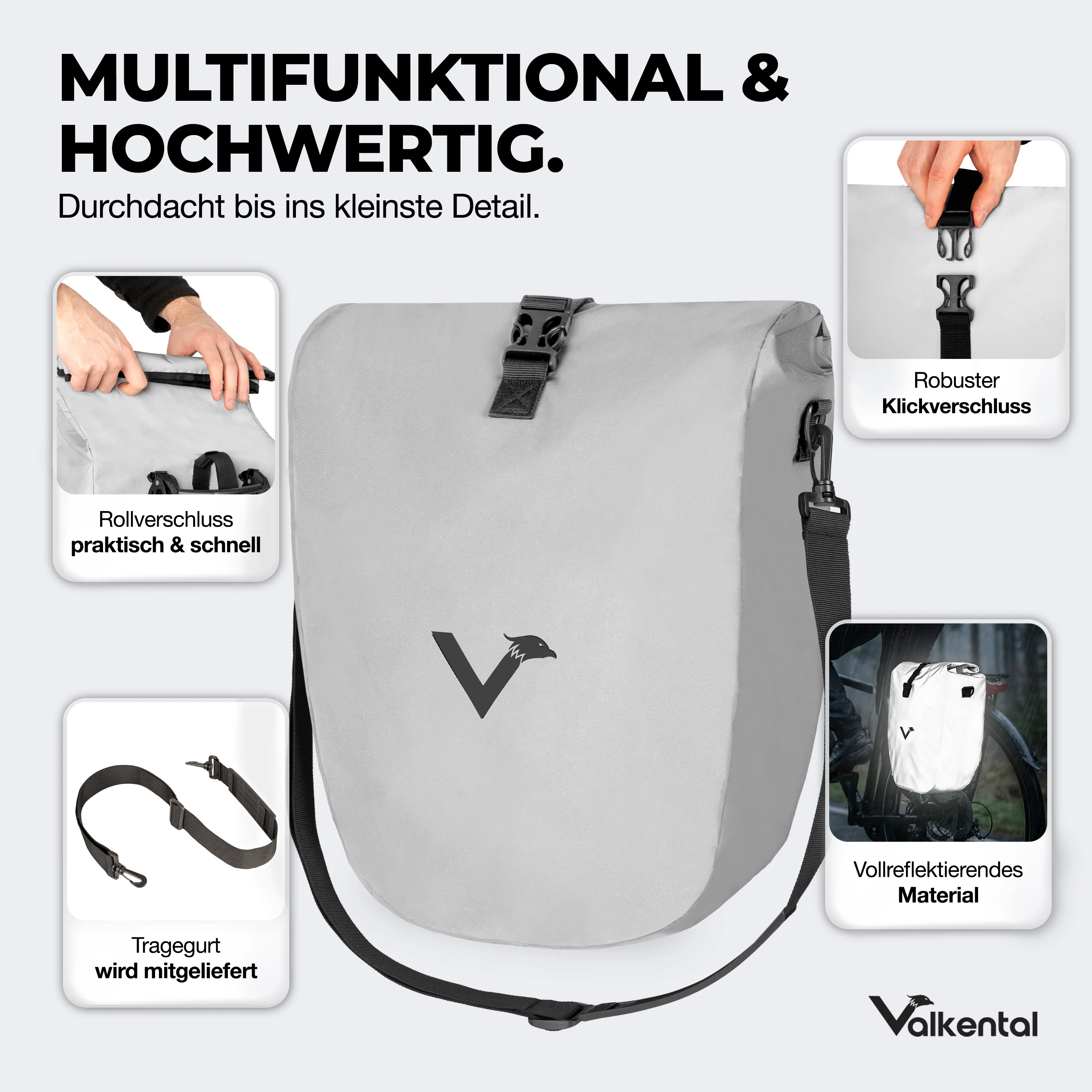 Bike Bag - große & wasserdichte Gepäckträgertasche - Image 65