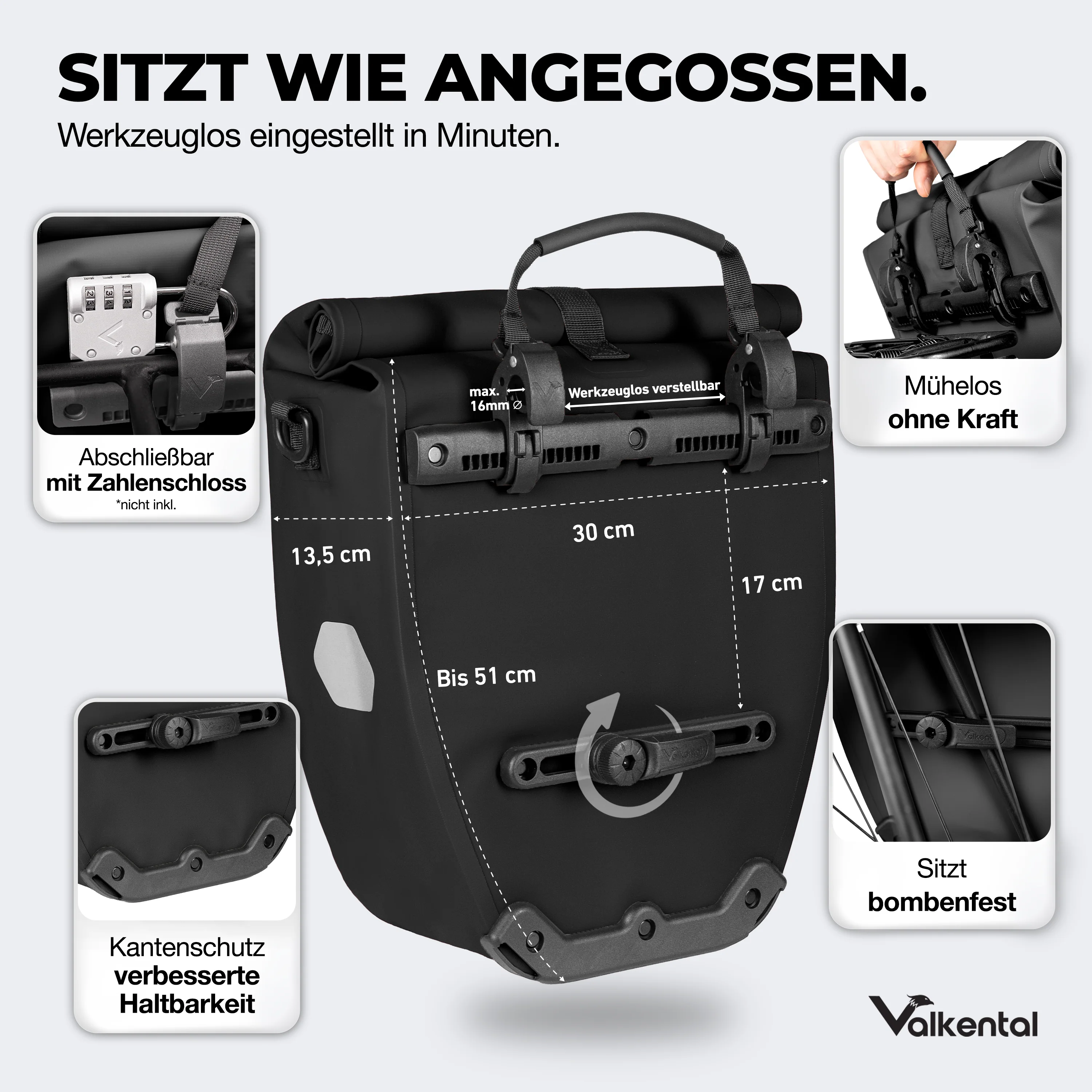 Bike Bag - große & wasserdichte Gepäckträgertasche - Image 68