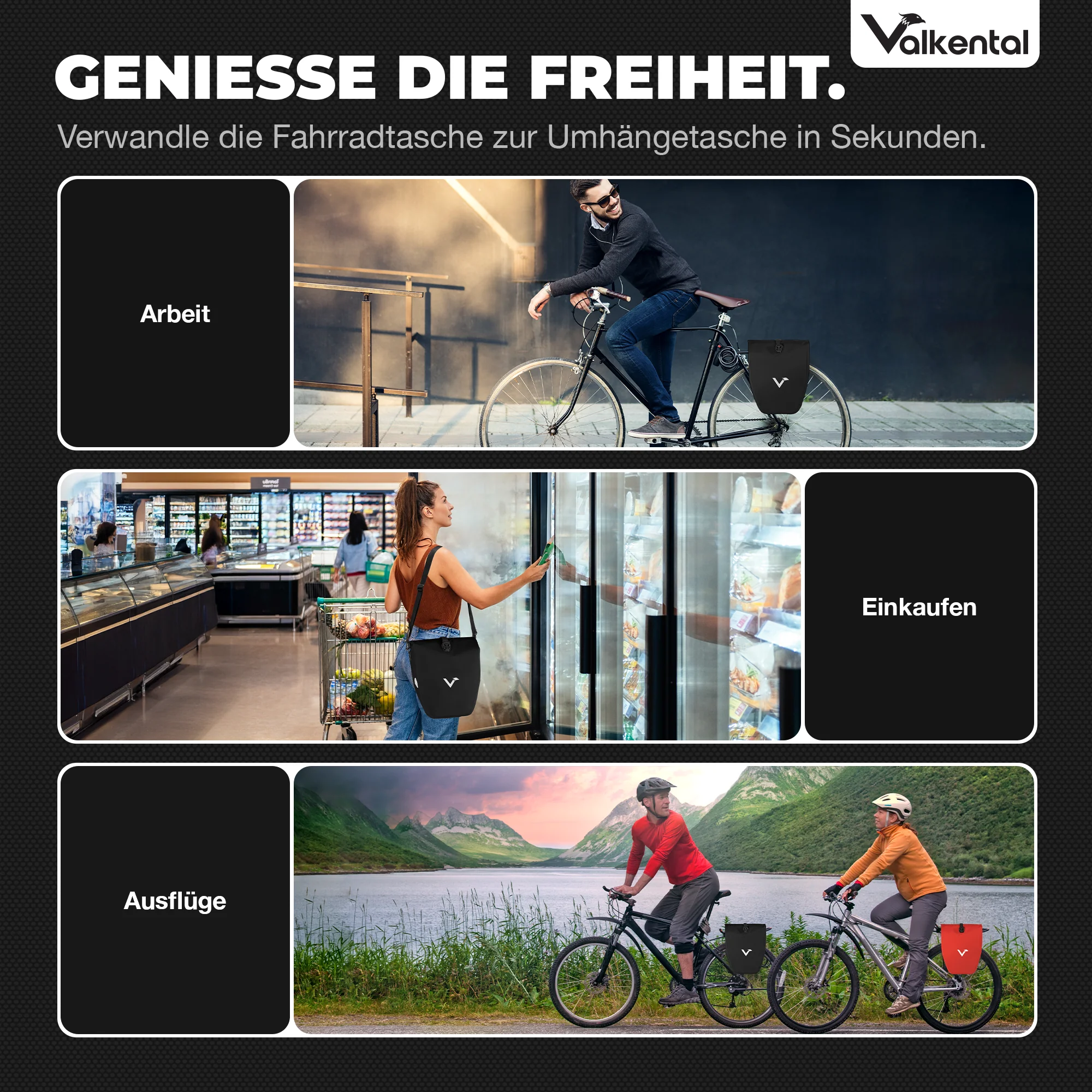 Bike Bag - große & wasserdichte Gepäckträgertasche - Image 69