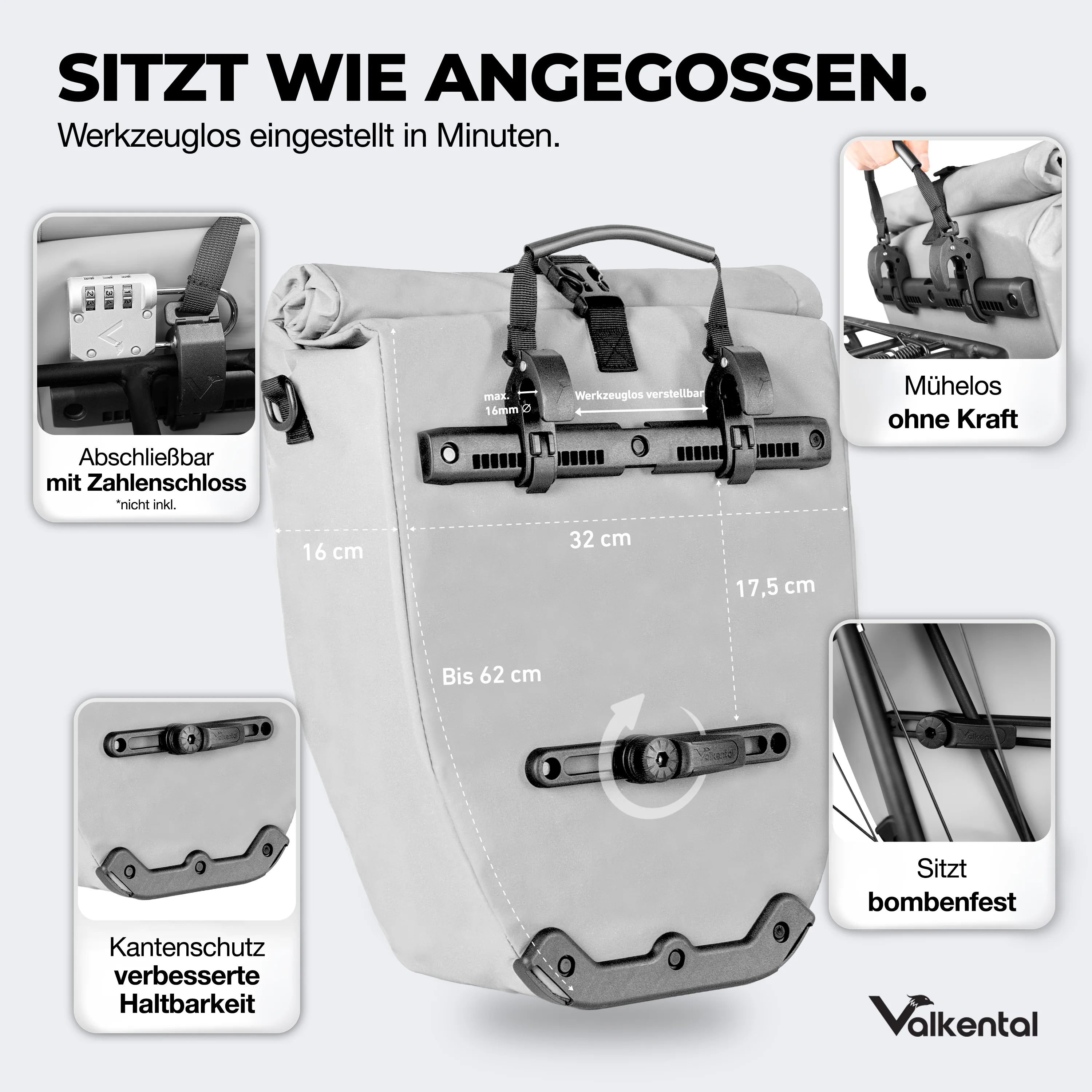 Bike Bag - große & wasserdichte Gepäckträgertasche - Image 7