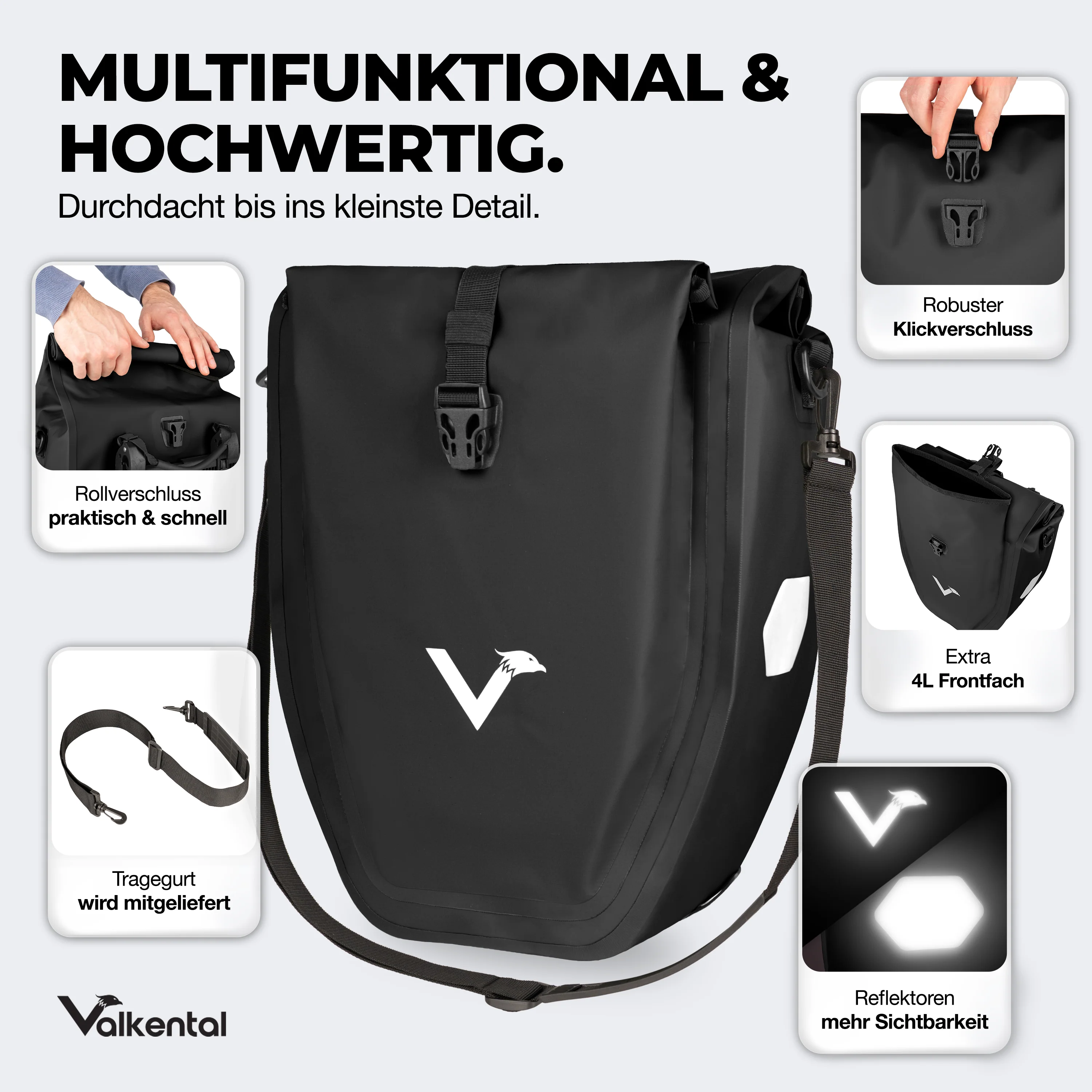 Bike Bag - große & wasserdichte Gepäckträgertasche - Image 76