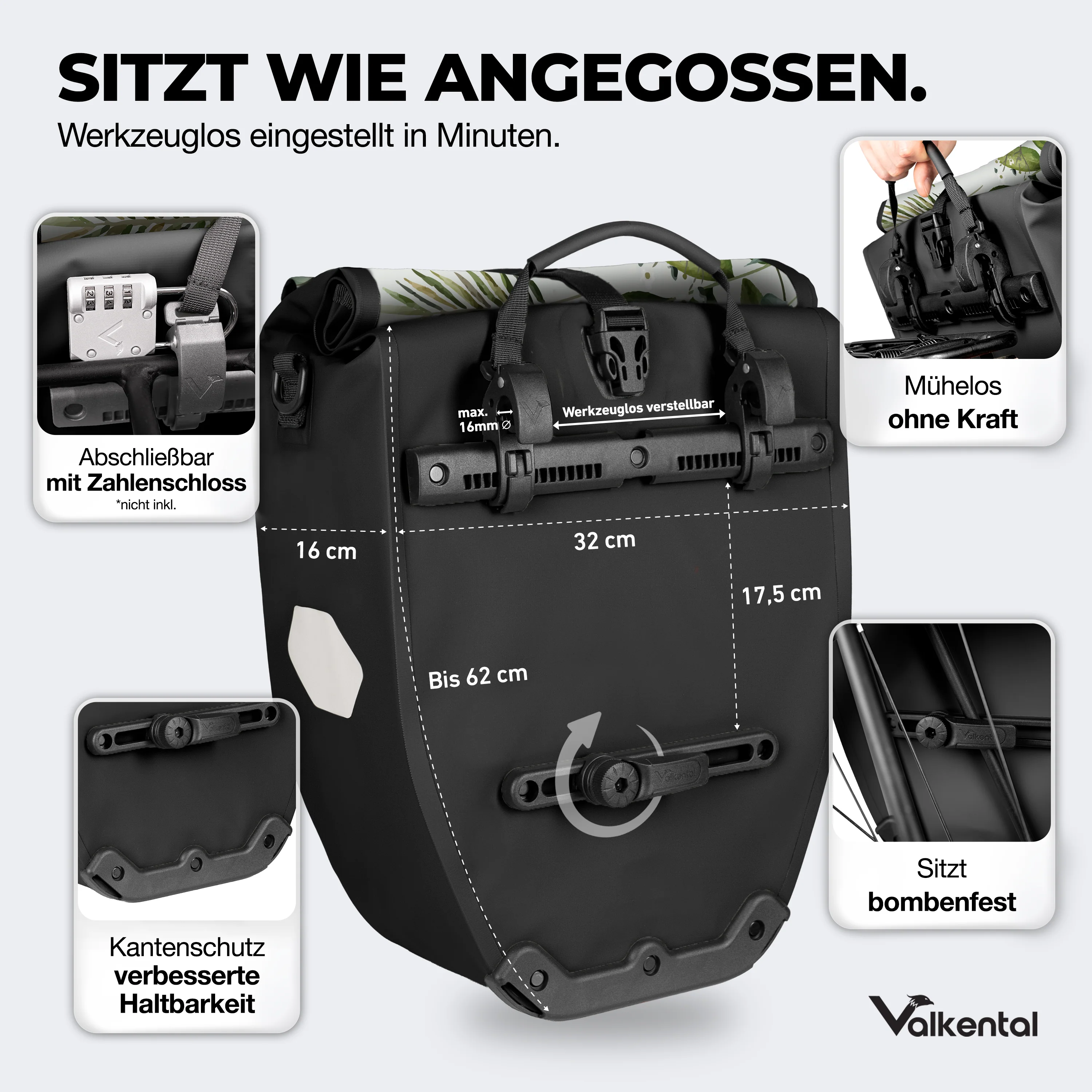 Bike Bag - große & wasserdichte Gepäckträgertasche - Image 84