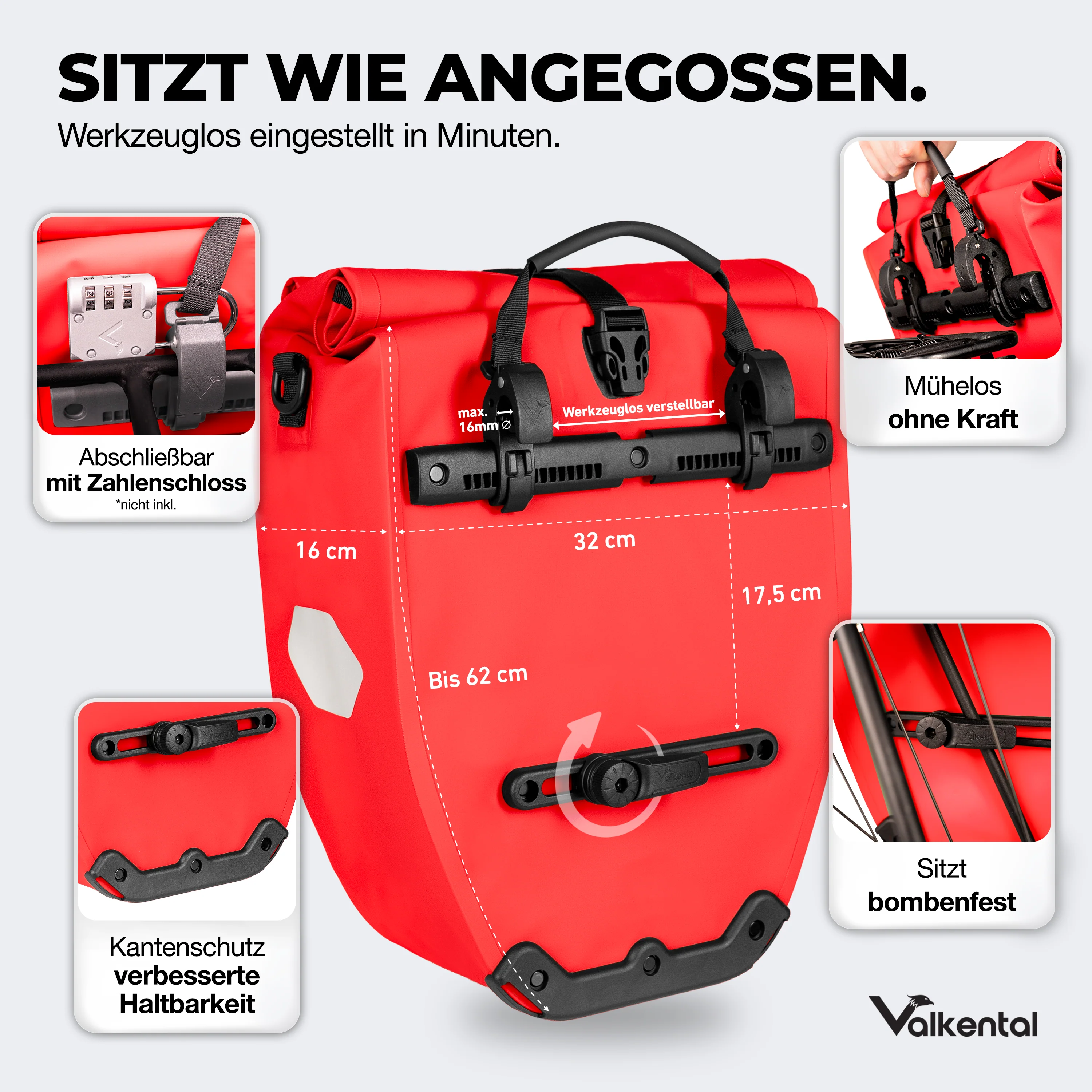 Bike Bag - große & wasserdichte Gepäckträgertasche - Image 89