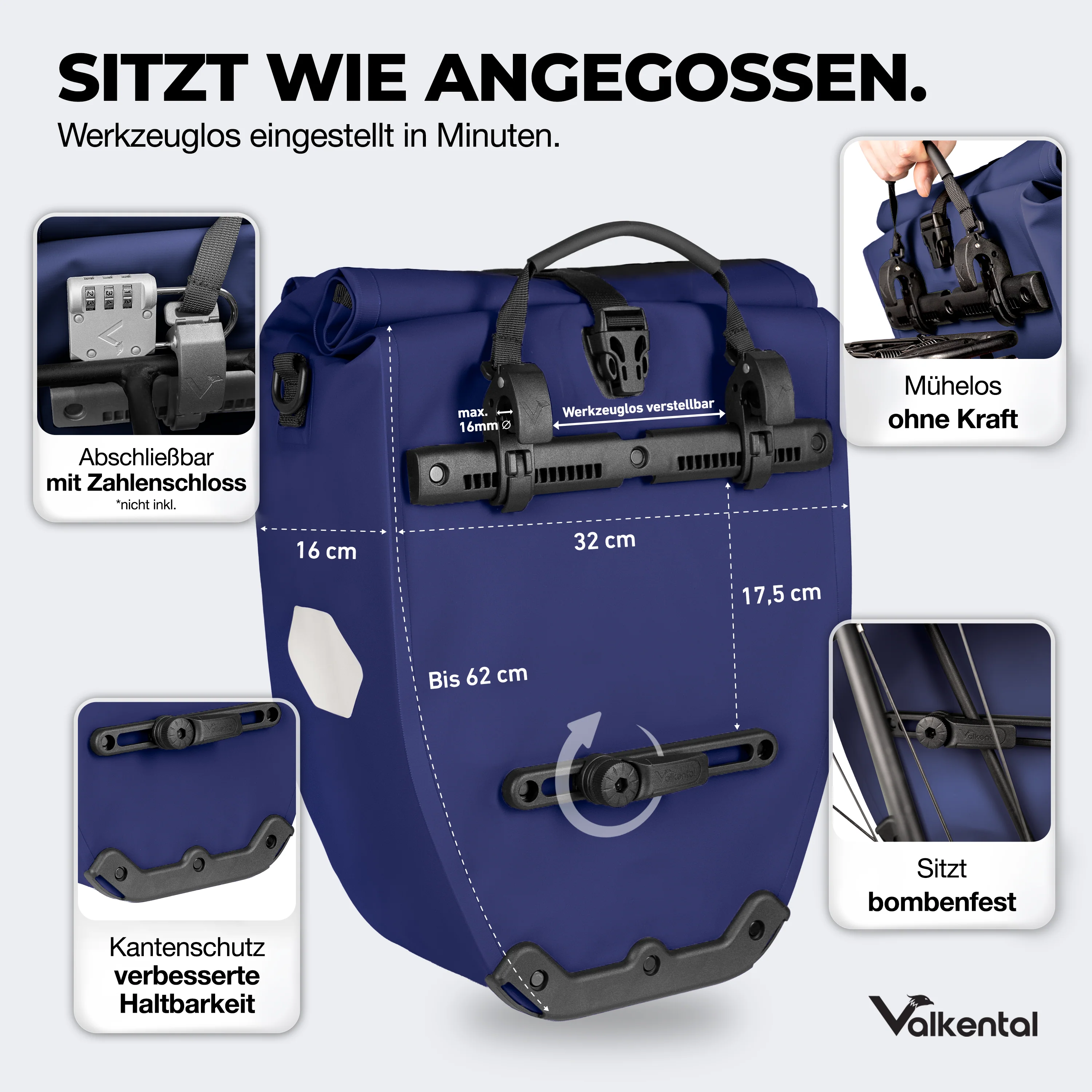 Bike Bag - große & wasserdichte Gepäckträgertasche - Image 94