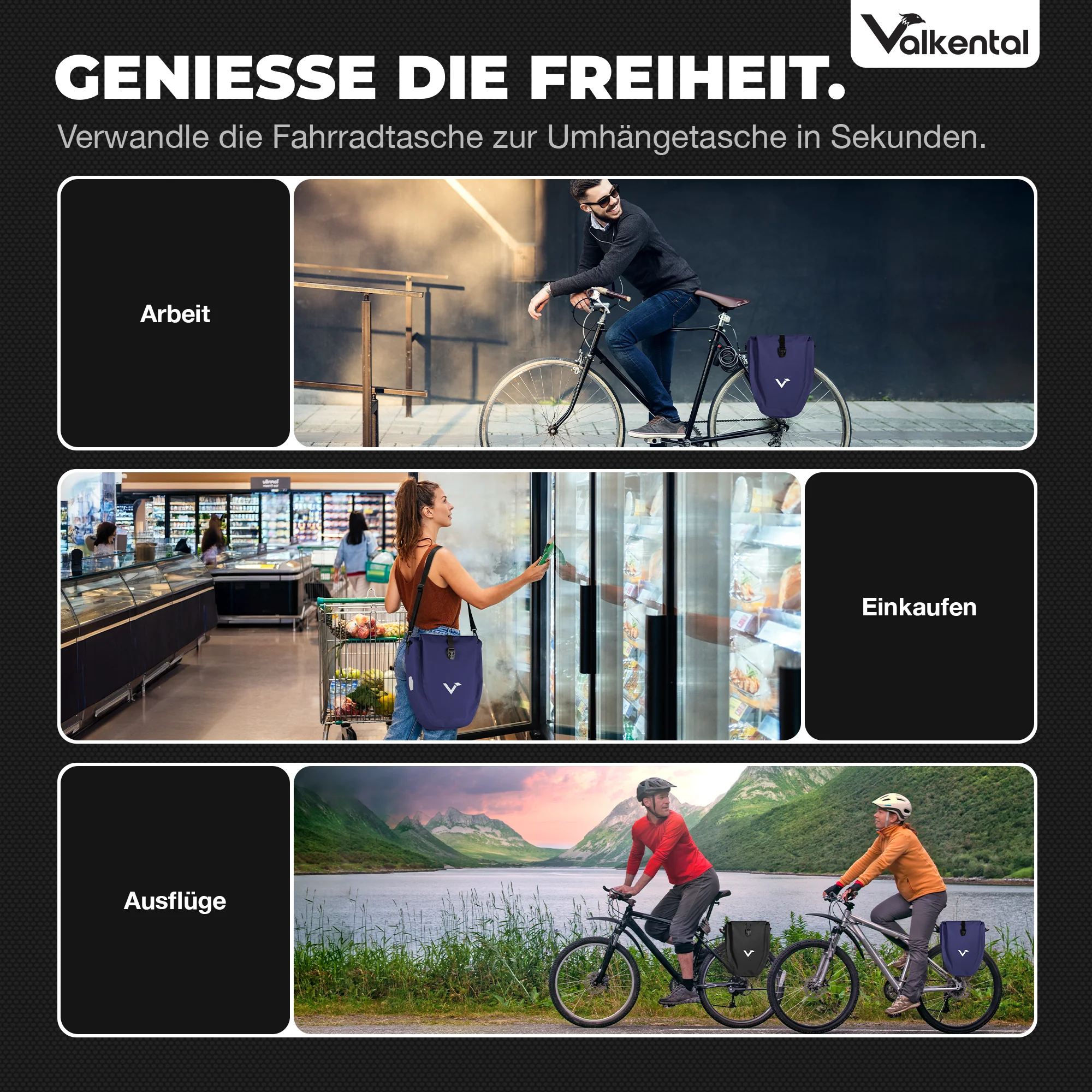 Bike Bag - große & wasserdichte Gepäckträgertasche - Image 95