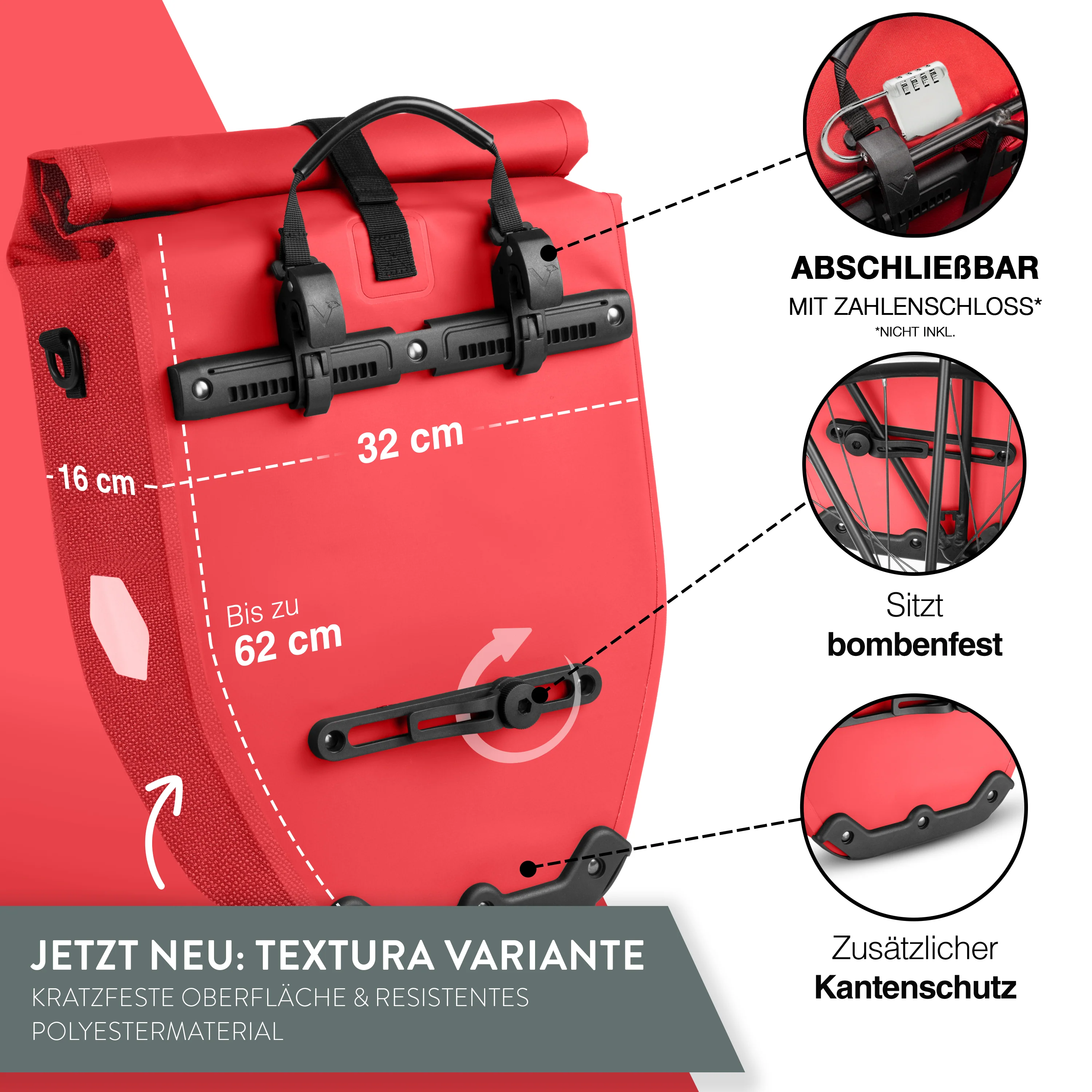 ValkBasic - große & wasserdichte Gepäckträgertasche - B-Ware - Image 27
