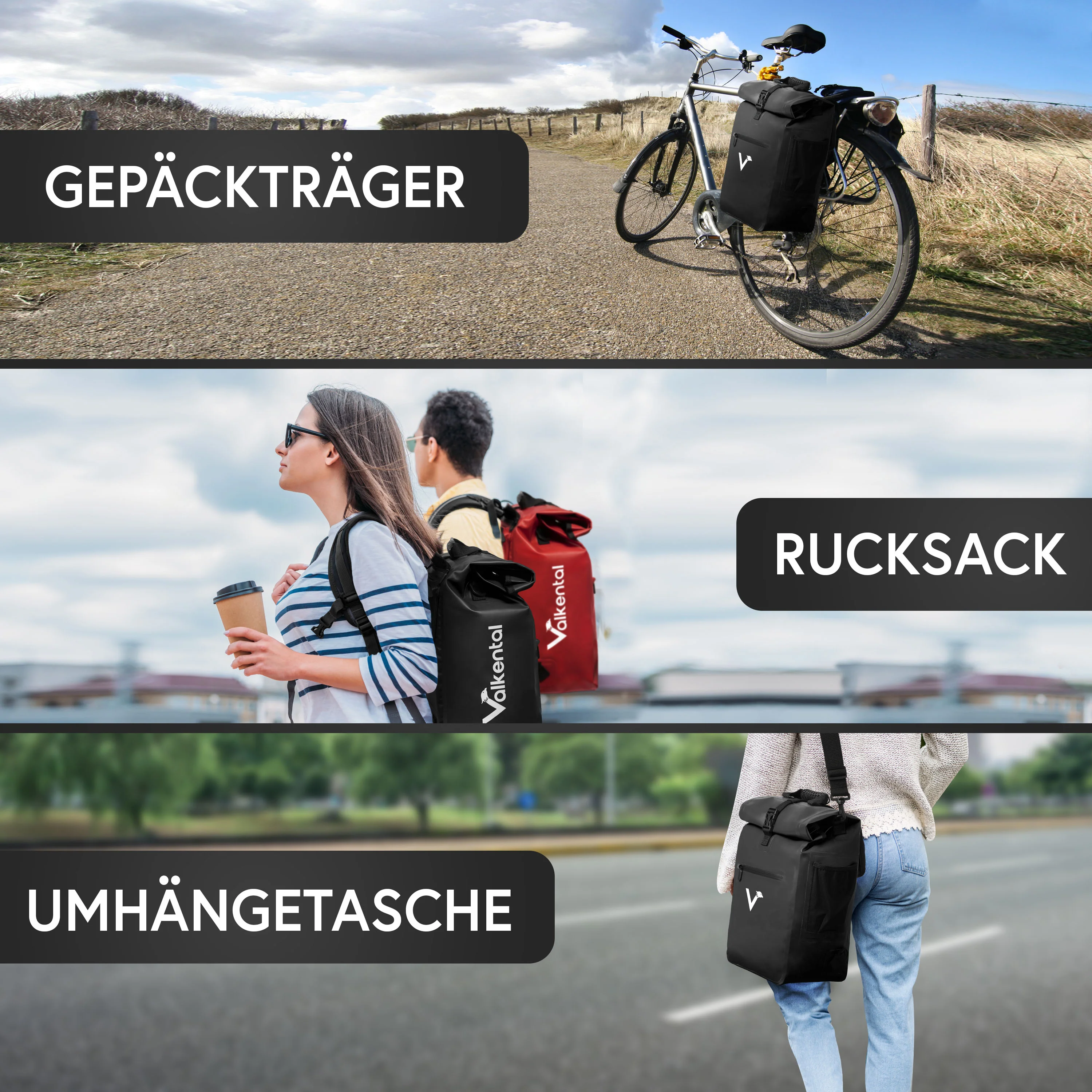 ValkOne 3in1 Fahrradtasche - perfekt für deinen Alltag! - Image 39