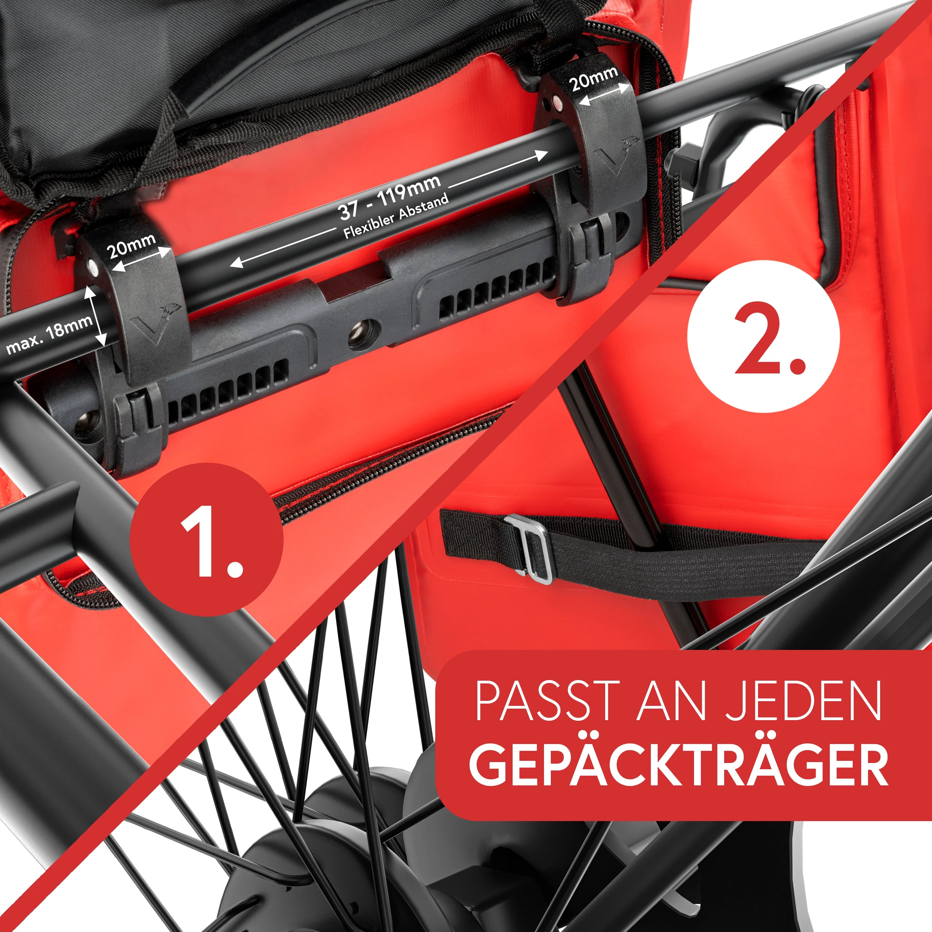 ValkOne 3in1 Fahrradtasche - perfekt für deinen Alltag! - B-WARE - Image 34