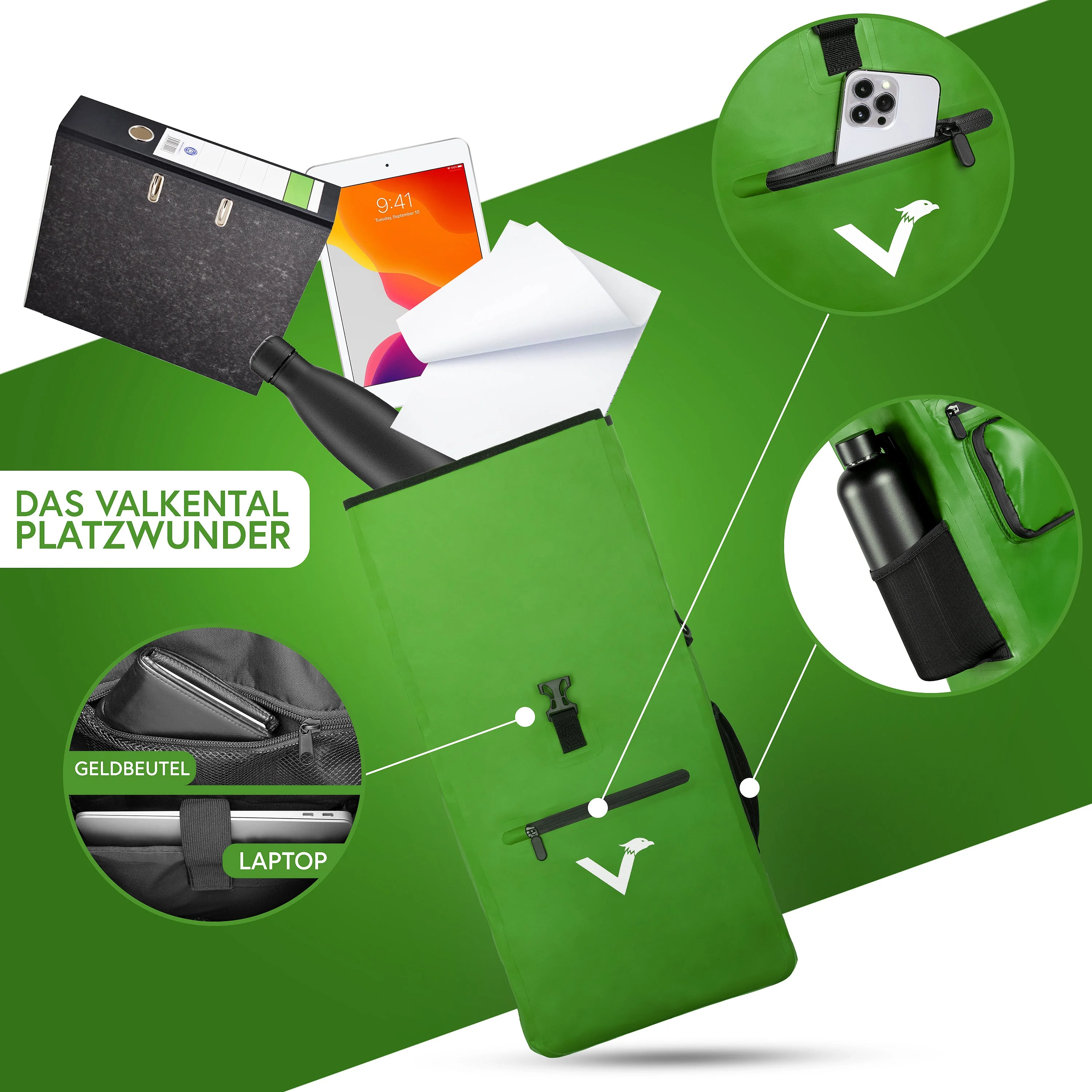 ValkOne 3in1 Fahrradtasche - perfekt für deinen Alltag! | Bundle - Image 11