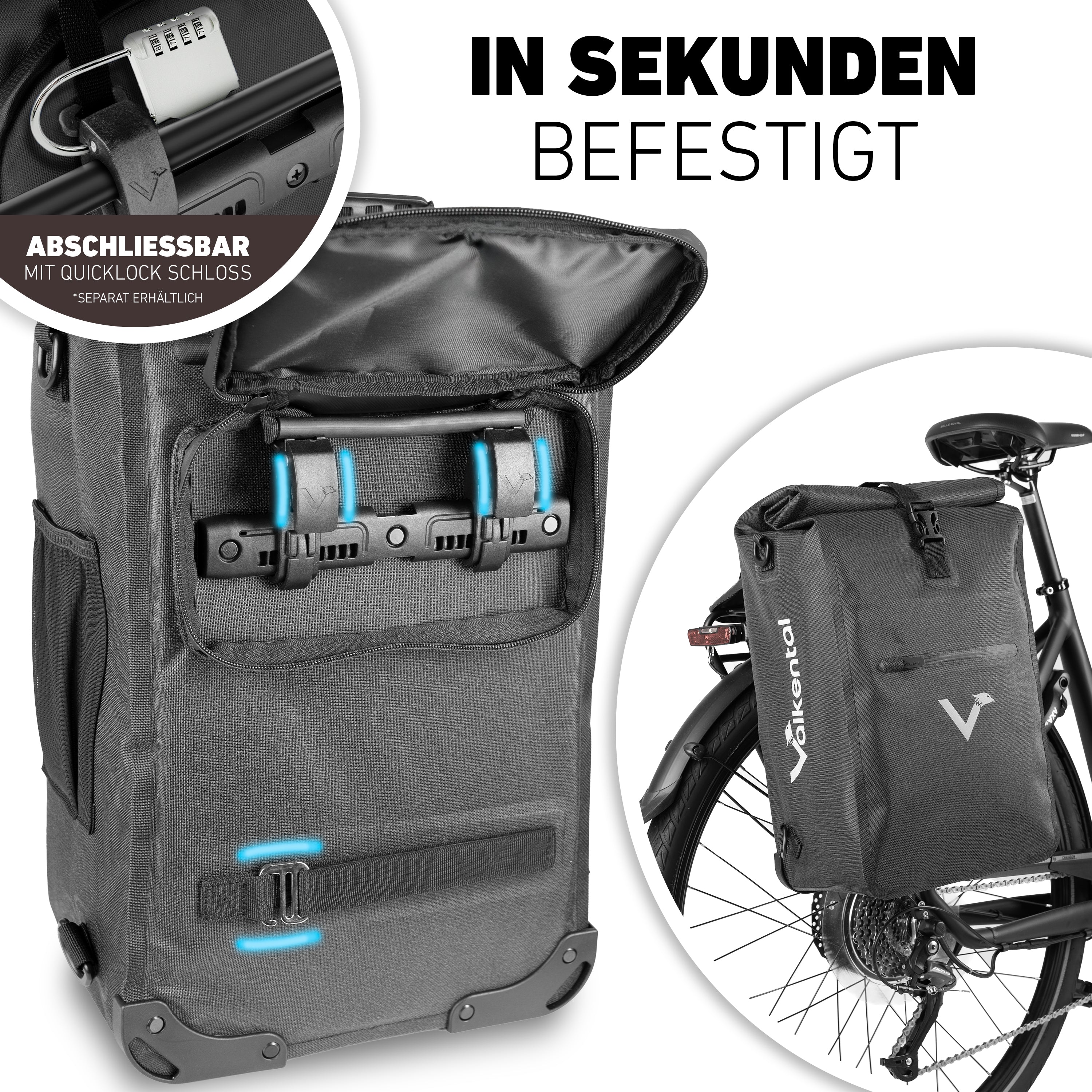 ValkOne 3in1 Fahrradtasche - perfekt für deinen Alltag! | Bundle - Image 55
