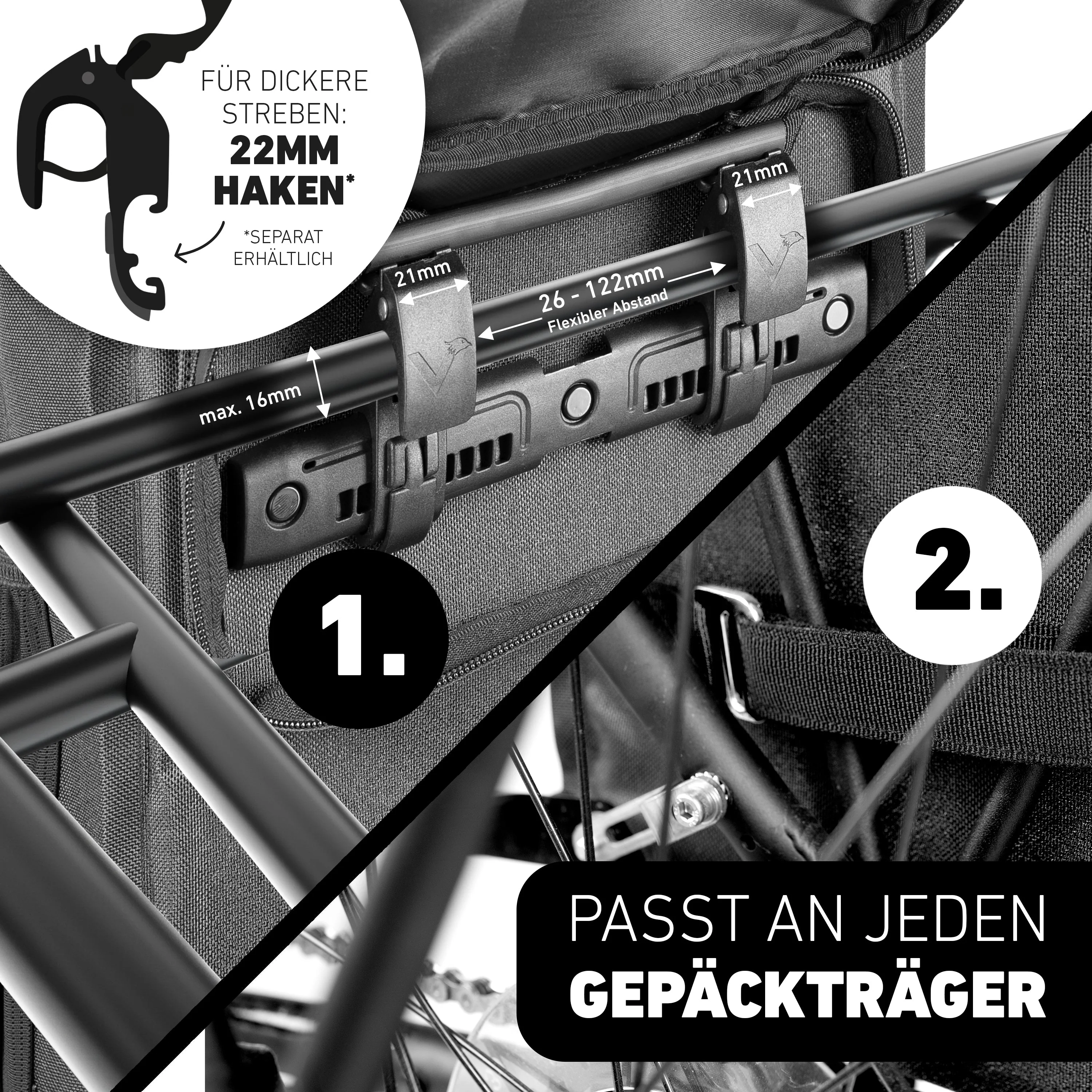 ValkOne 3in1 Fahrradtasche - perfekt für deinen Alltag! | Bundle - Image 56